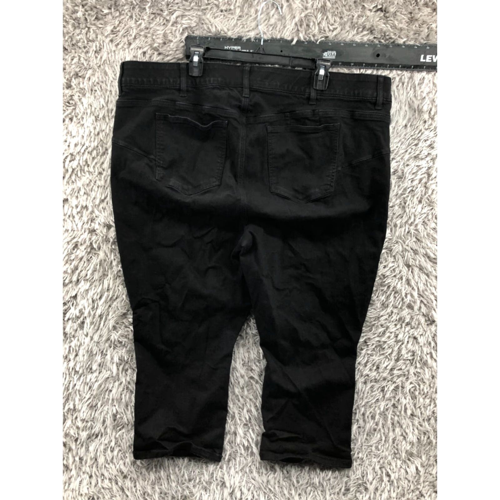 Torrid Torrid Jeans Skinny Crop Dark Wash Black Plus Size 26 Womens Denim 5-Pocket High Rise Logo Button Zipper Collection Size 26" / US 2 / IT 38 - 5 Thumbnail