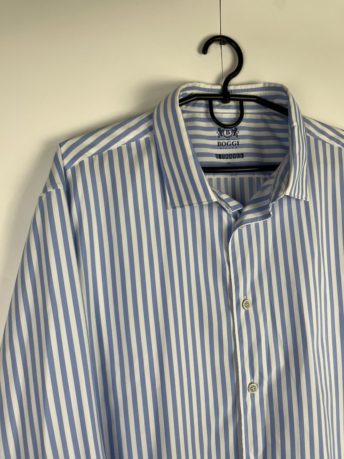 Boggi Boggi Milano Luxury Striped Nylon LongSleeve Shirt Button Up Size US XXL / EU 58 / 5 - 2 Thumbnail