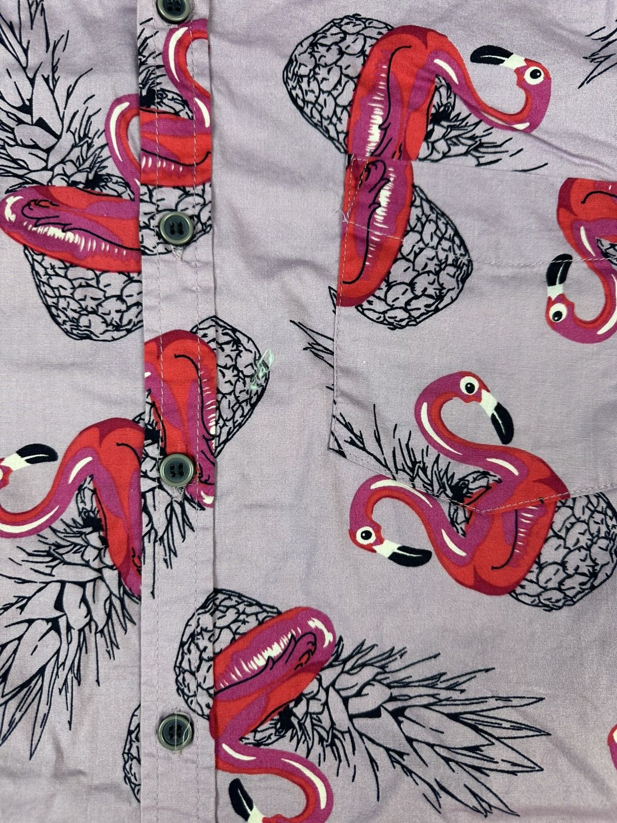 Vintage Retro Flamingo Pineapple Shirt Size US M / EU 48-50 / 2 - 7 Thumbnail
