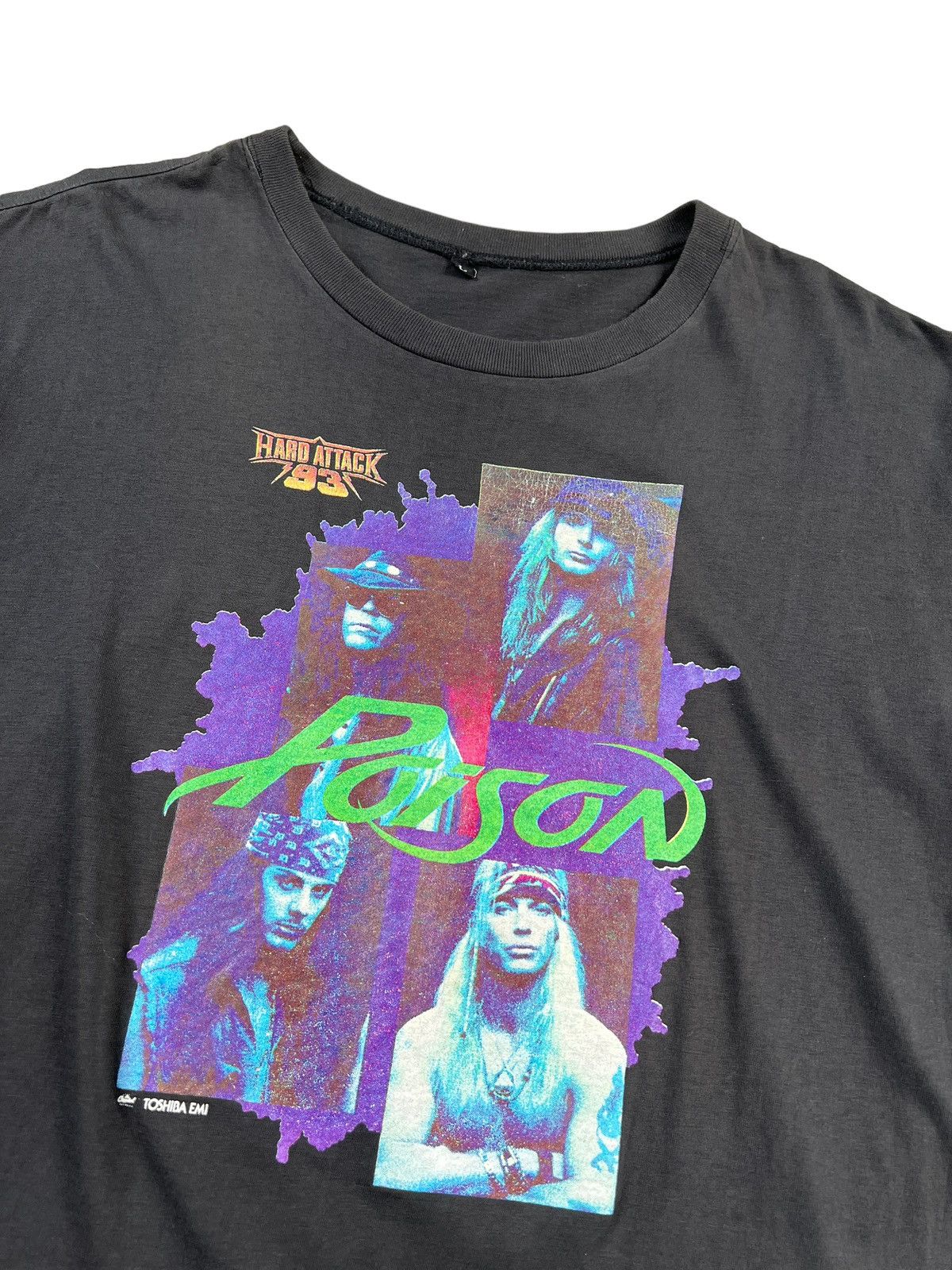 Band Tees × Vintage Vintage 1993 Poison Hard Attack Tour Promo Tee Size US L / EU 52-54 / 3 - 5 Thumbnail