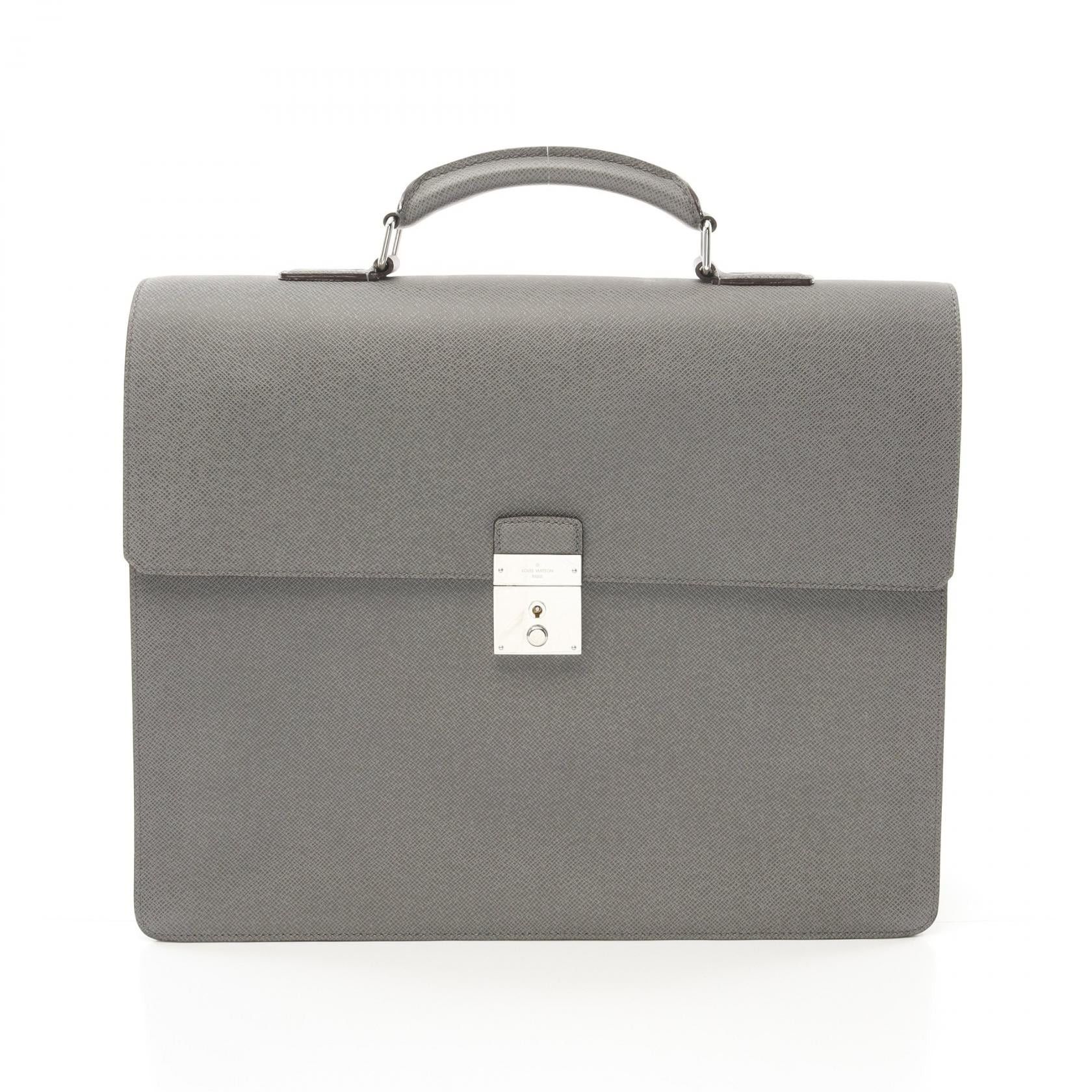 Louis Vuitton Louis Vuitton Neo Robusto 3 Taiga Glacier Briefcase Business Bag Leather Gray Size ONE SIZE - 1 Thumbnail