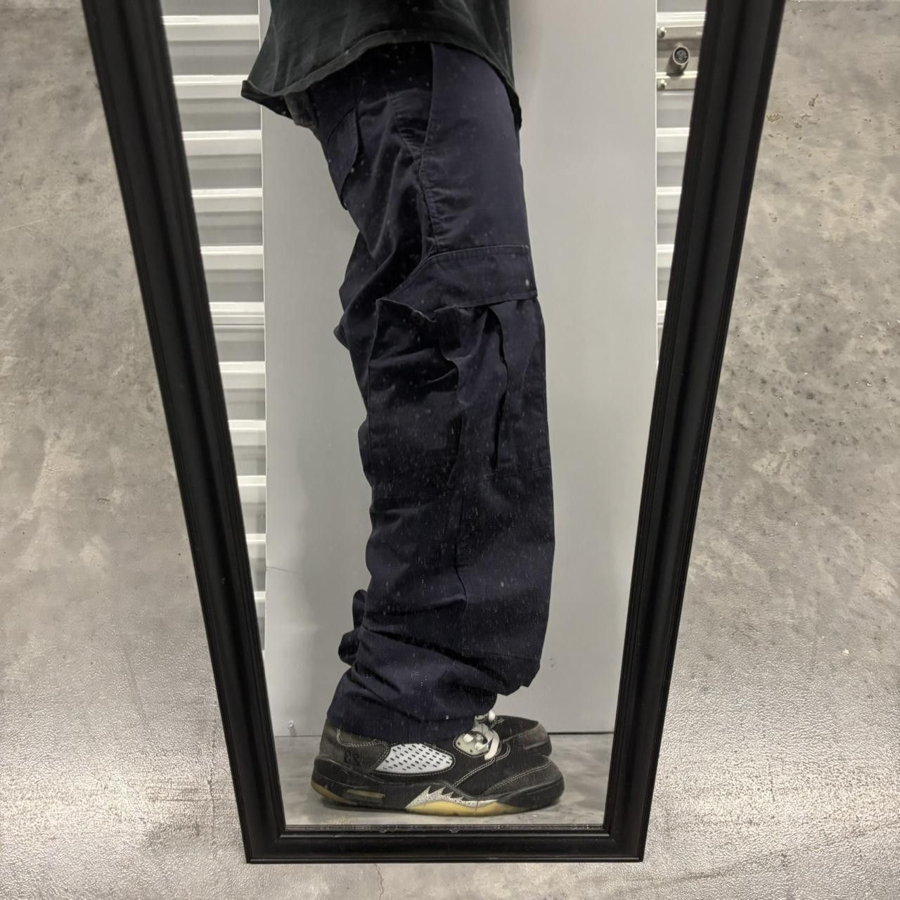 Japanese Brand × Vintage Crazy Vintage Y2K/2000s Baggy Navy Blue Skater Cargo Pants! Size US 33 - 2 Thumbnail