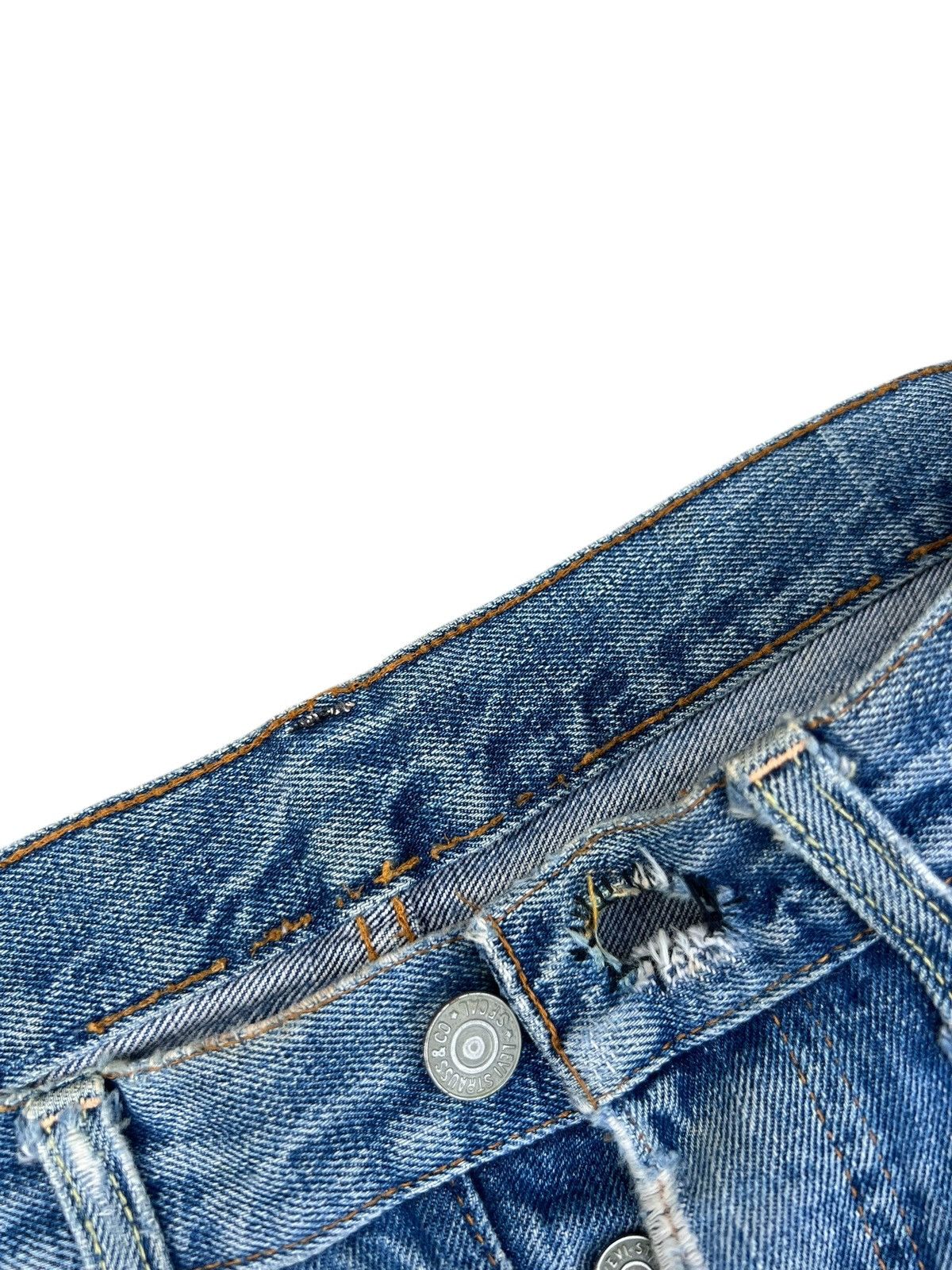 Levi's True 60s 70s Levi’s 501 Big E Distress Denim Selvedge Jeans Size US 30 / EU 46 - 7 Thumbnail