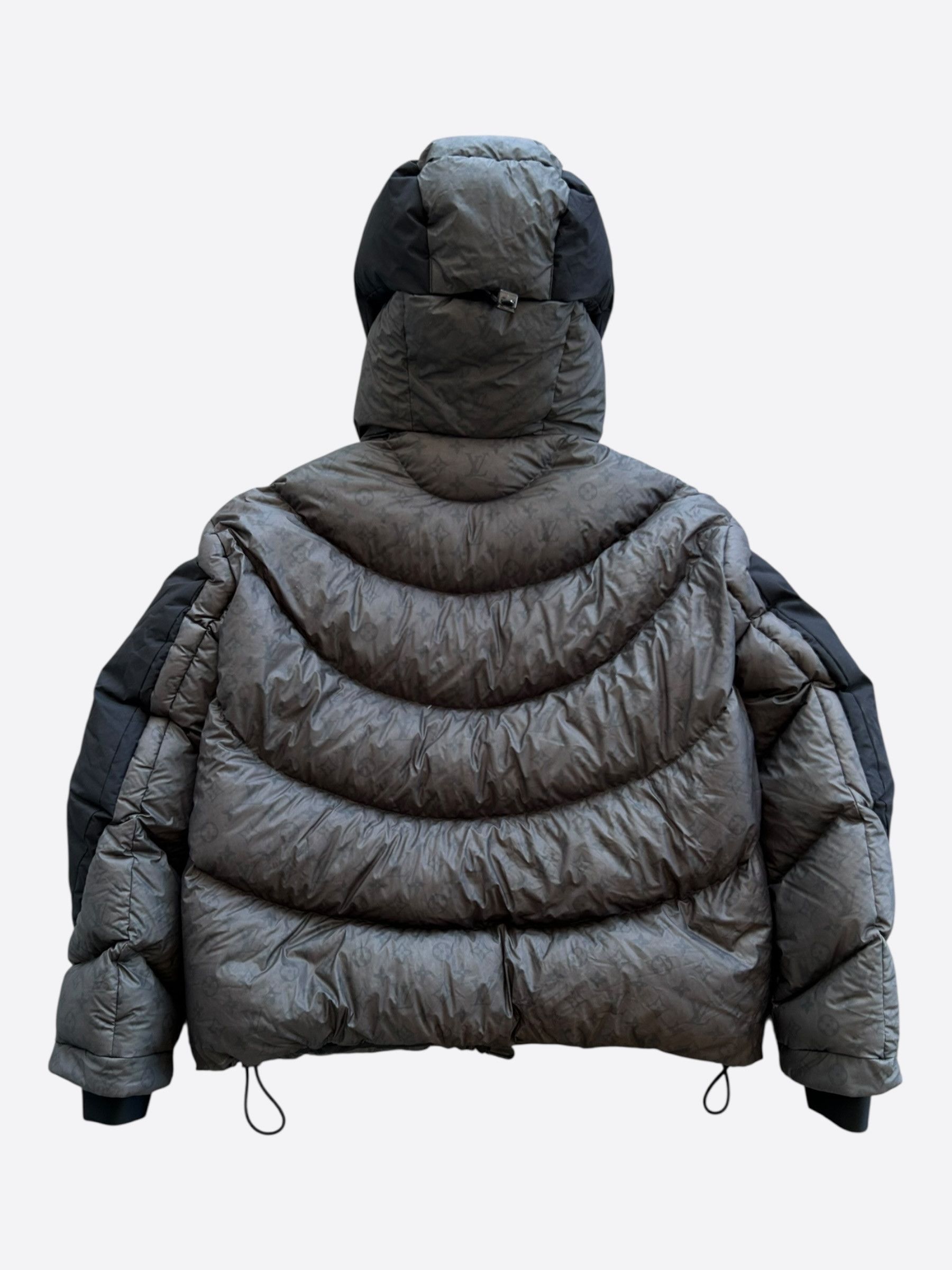 Louis Vuitton Black & Grey 2054 Monogram Heat Reflective Puffer Jacket Size US S / EU 44-46 / 1 - 2 Thumbnail