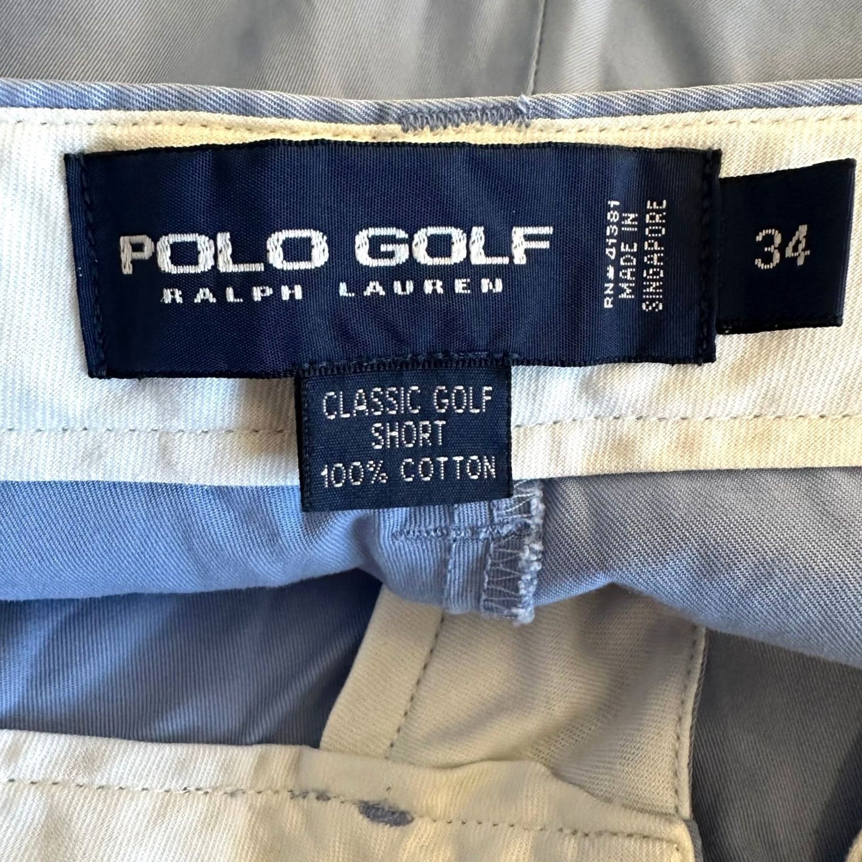Polo Ralph Lauren Polo Golf Ralph Lauren Mens 34 Blue Classic Pleated Cotton Twill Shorts 9" Inseam Chino Pocketed Size US S / EU 44-46 / 1 - 7 Thumbnail