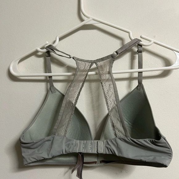 Victoria's Secret Victoria Secret Grey Criss Cross Lace Bra Size ONE SIZE - 2 Thumbnail