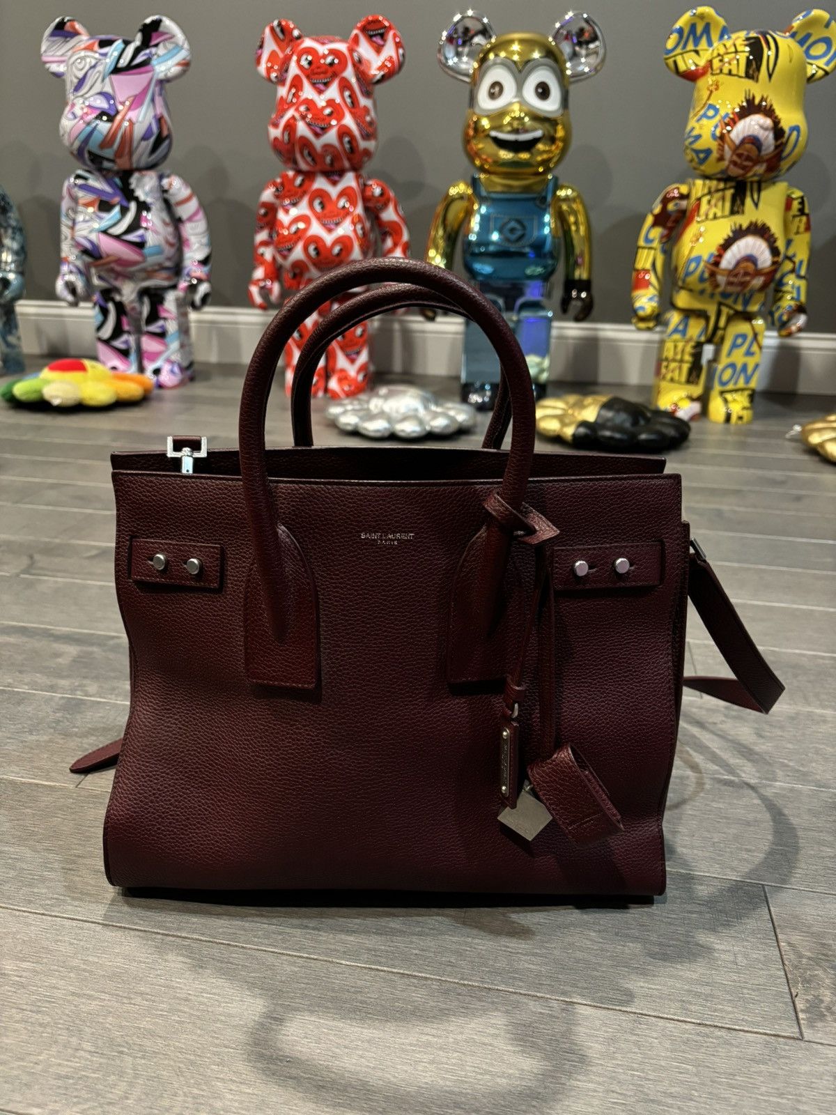 Yves Saint Laurent YSL Maroon Sac De Jour Tote bag Size ONE SIZE - 1 Thumbnail