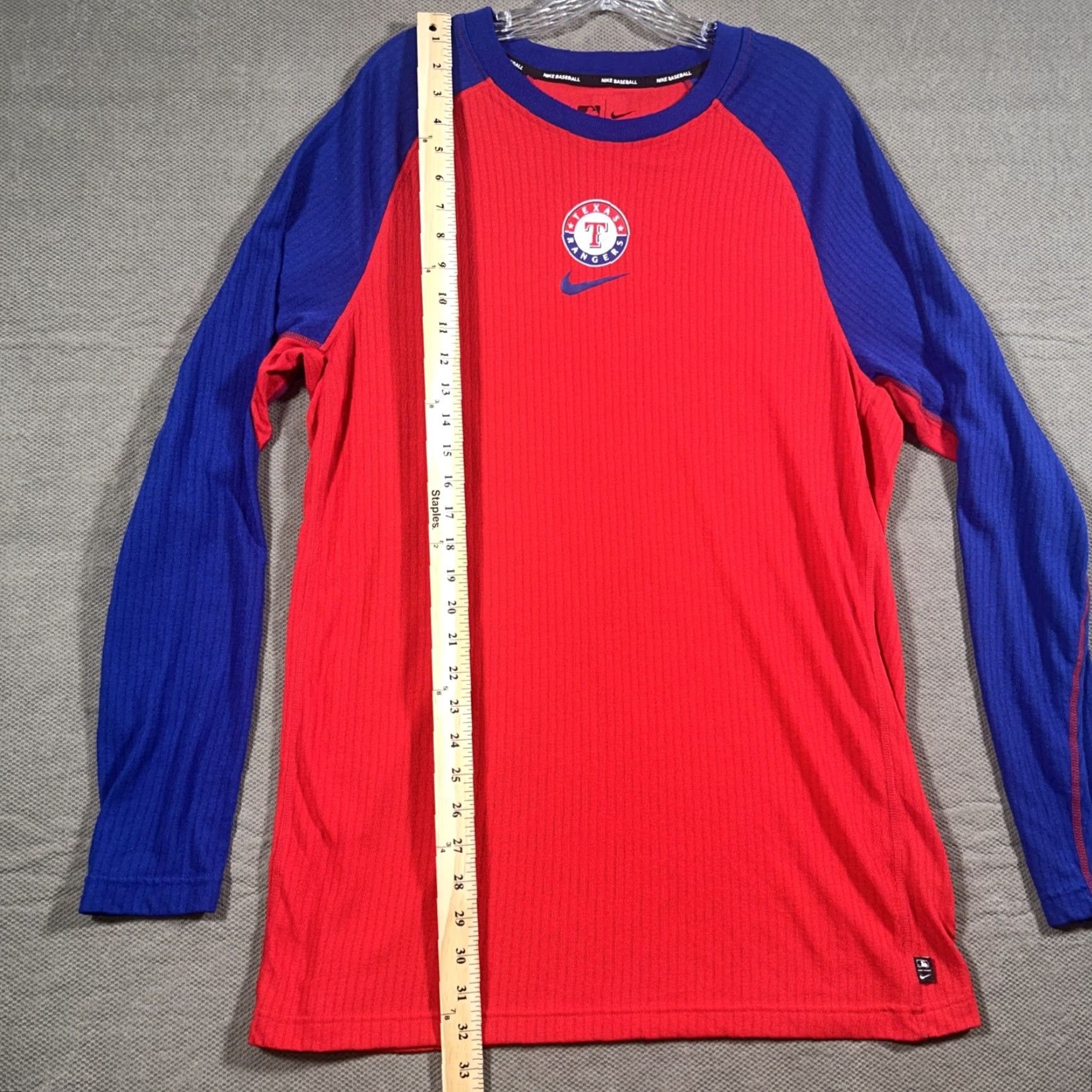 Nike Nike Baseball Long Sleeve Mens XL Dri Fit Texas Red Center Swoosh Shirt Size US XL / EU 56 / 4 - 7 Thumbnail