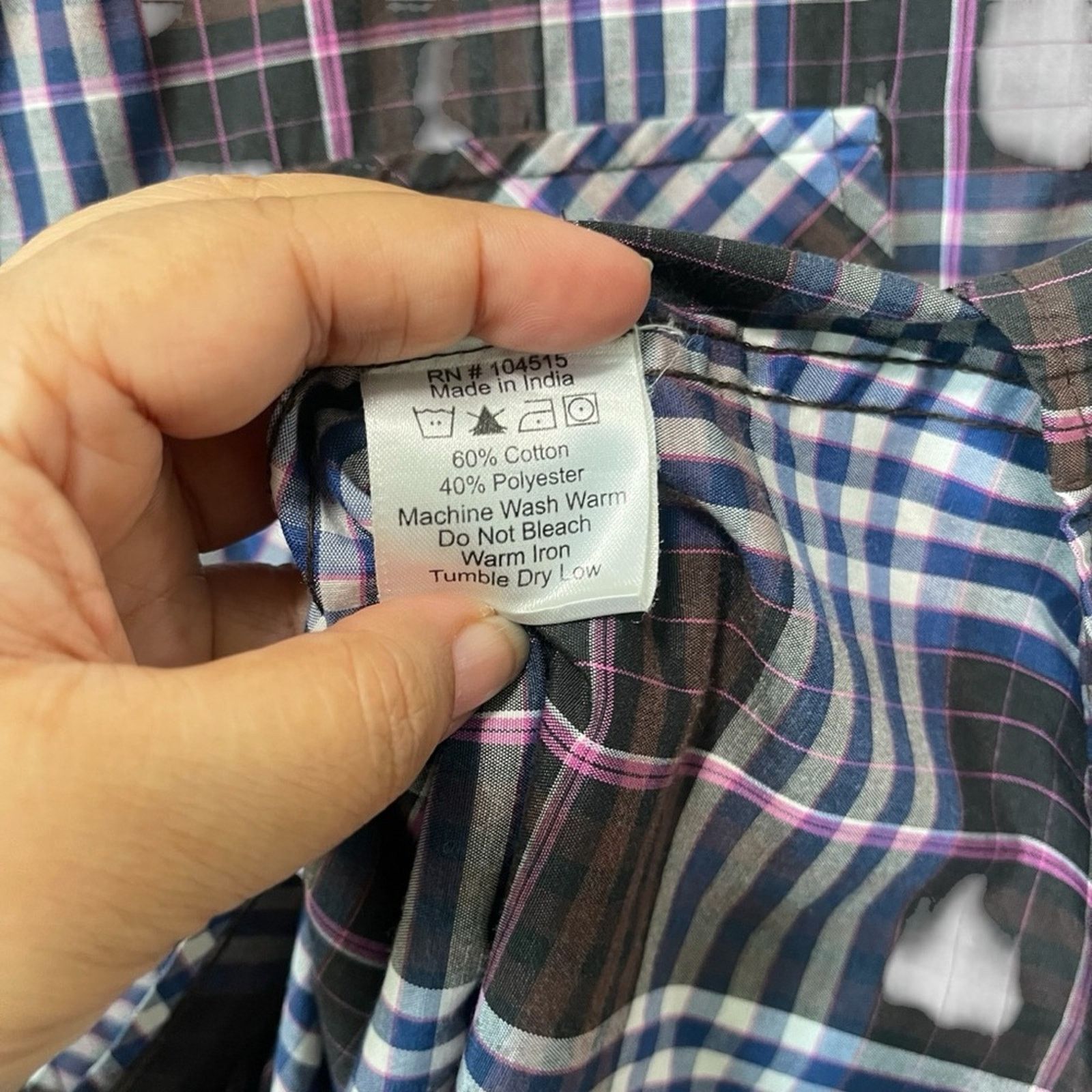 Paper Denim & Cloth Paper Denim & Cloth Plaid Collared Button Shirt Blue Multi L Size US L / EU 52-54 / 3 - 5 Thumbnail