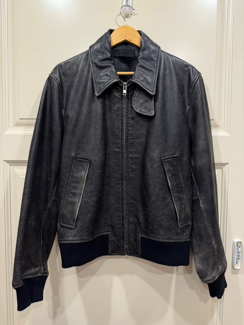 Helmut Lang HELMUT LANG Distressed Leather Jacket Size US M / EU 48-50 / 2 - 1 Thumbnail