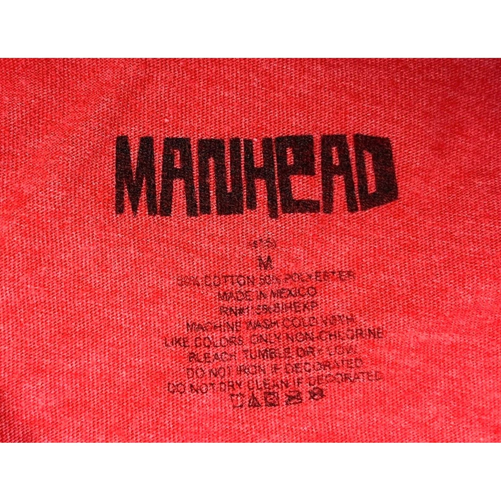 Vintage VINTAGE Manhead Chicago T-Shirt Mens 2015 Fall Out Boy Red M Short Sleeve Crew Neck Logo Print Band Music Size US M / EU 48-50 / 2 - 4 Thumbnail