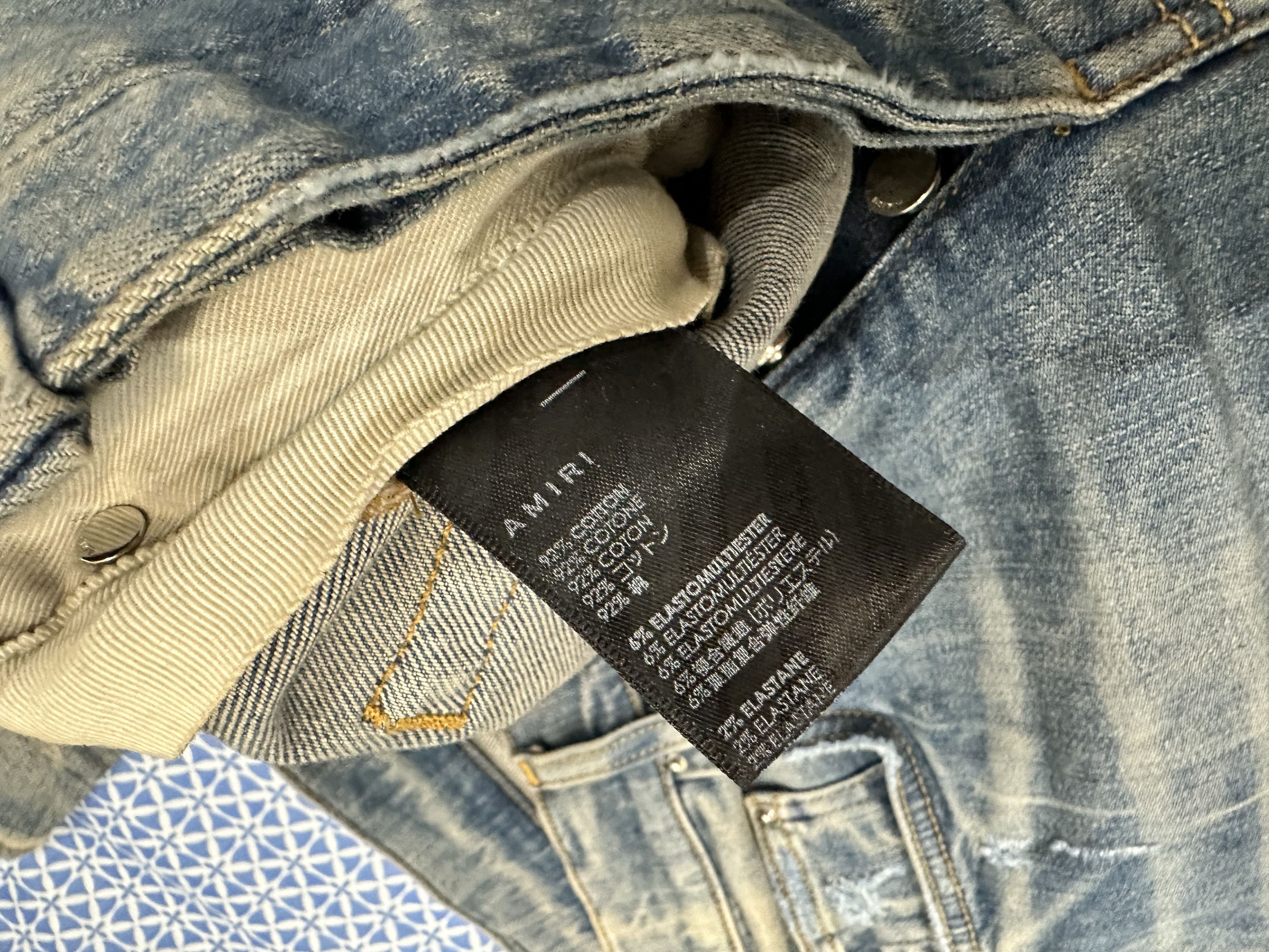 Amiri DENIM APPLIQUE LOGO JEAN - CLAY INDIGO Size US 34 / EU 50 - 7 Thumbnail