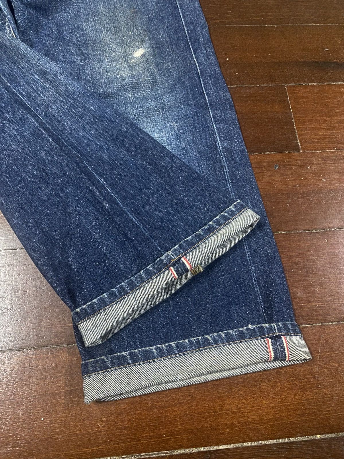 Edwin Vintage 90s Edwin 505 Selvedge Straight Jeans rusty mud wash Size US 35 - 6 Thumbnail