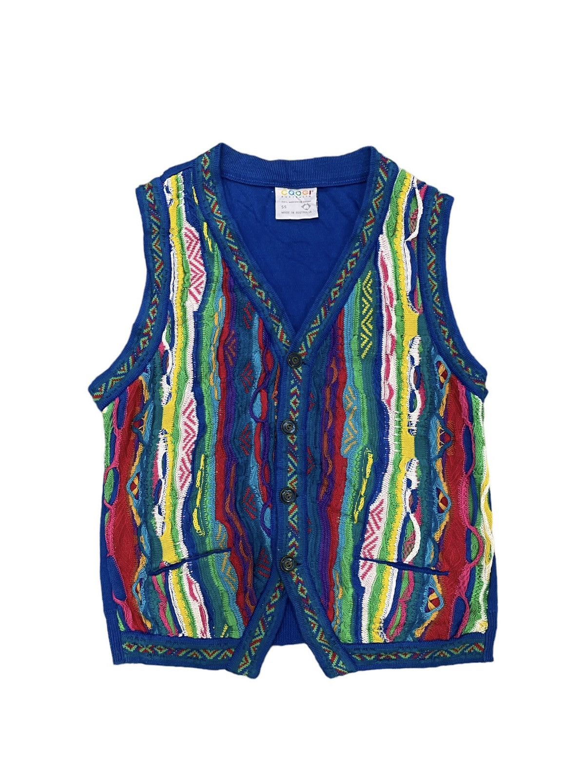 Coogi Vtg Coogi Multicolor Sweater Cable Knitted Vest Size Small Size US S / EU 44-46 / 1 - 1 Thumbnail
