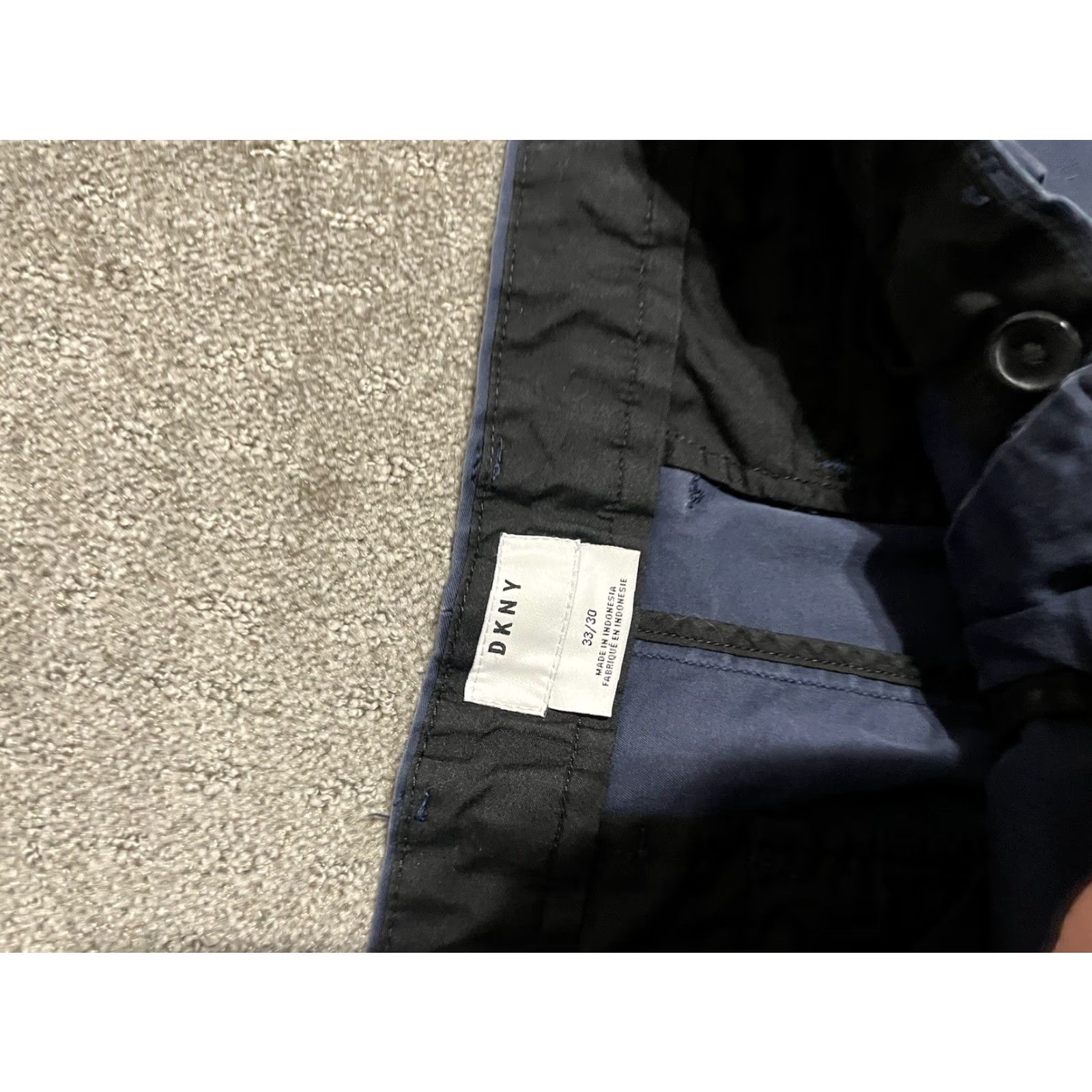 DKNY DKNY Pants Men 33x30 Blue Chino Cotton Blend Casual Trousers Size US 33 - 5 Thumbnail