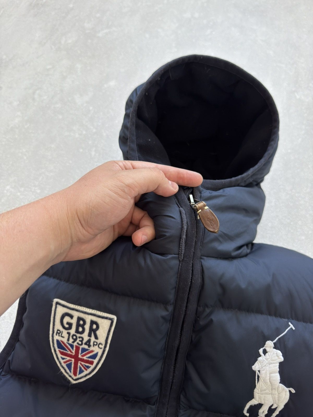 Polo Ralph Lauren Great Britain UK Big Pony Down Vest Jacket