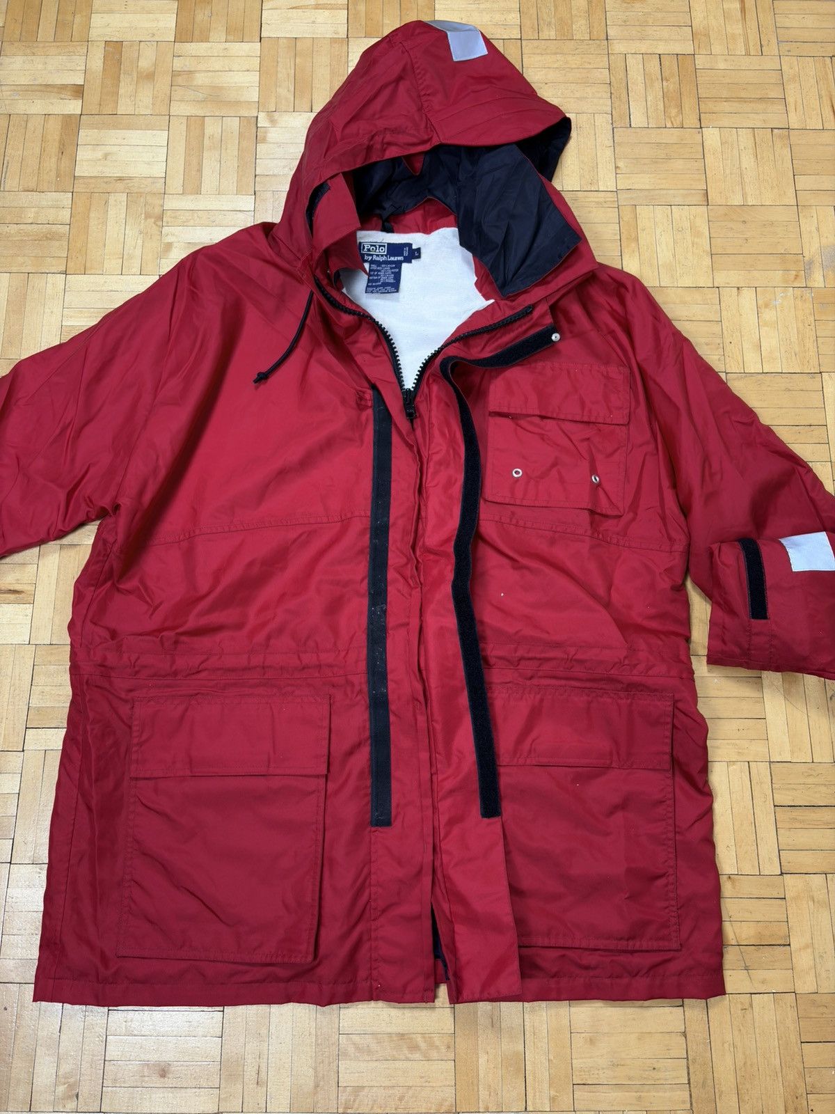Polo Ralph Lauren 90s polo Ralph Lauren Sailing Jacket Red Vintage Size US L / EU 52-54 / 3 - 2 Thumbnail