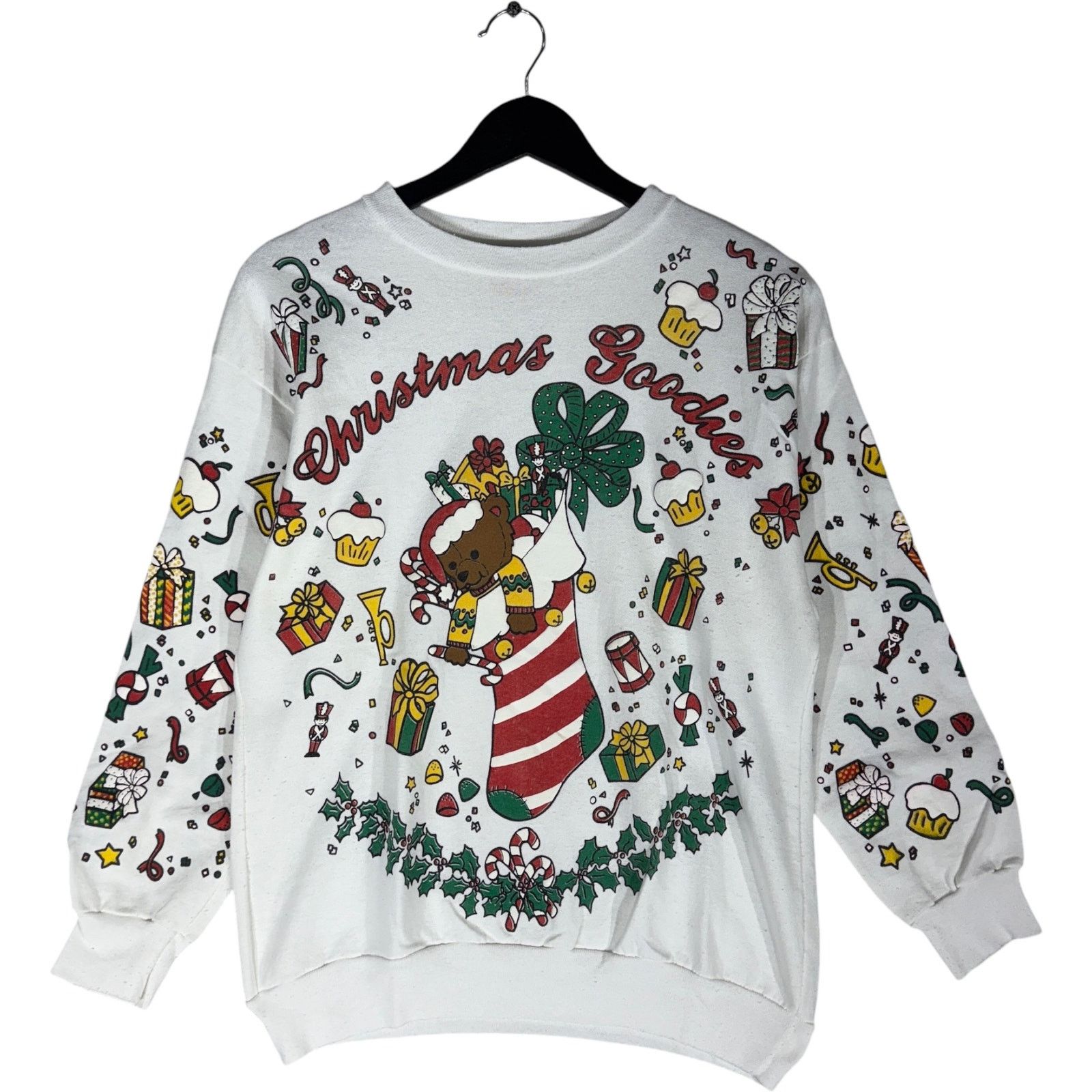 Vintage Vintage "Christmas Goodies" AOP Crewneck 90s Size US S / EU 44-46 / 1 - 1 Thumbnail