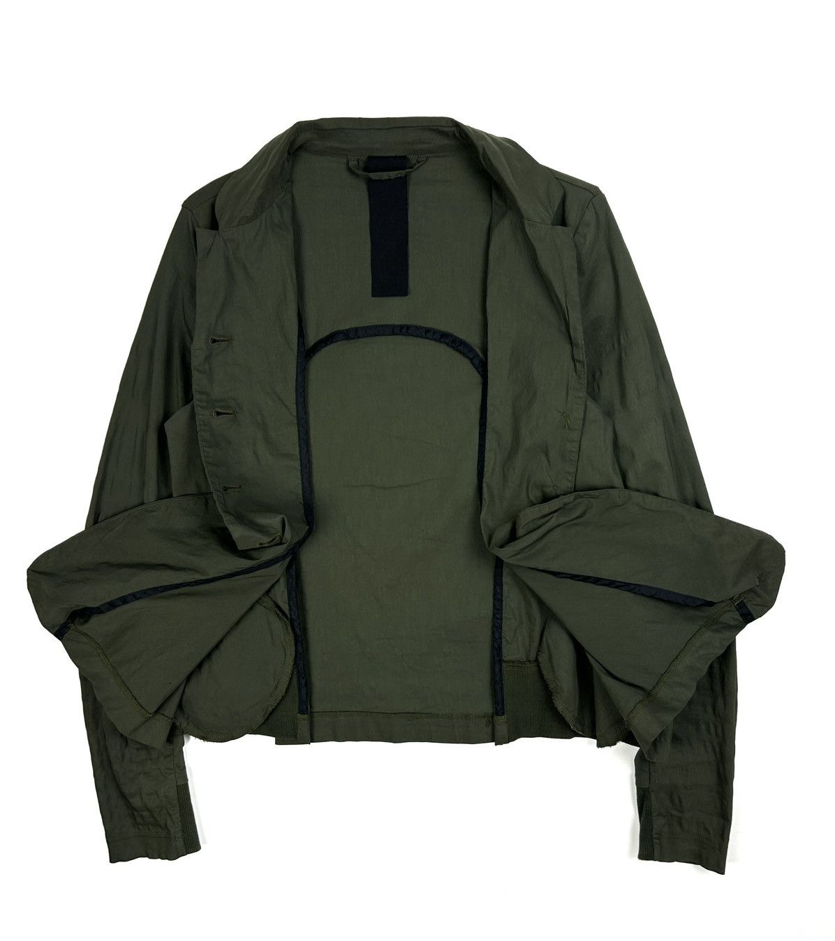 Rundholz rare Rundholz Women’s Linen Blend Avant Garde Blazer Jacket Size XS / US 0-2 / IT 36-38 - 2 Thumbnail