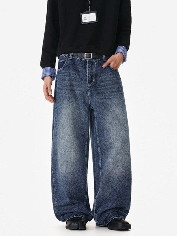 Jean American retro cleanfit loose versatile washed denim jeans Size US 32 / EU 48 - 2 Thumbnail