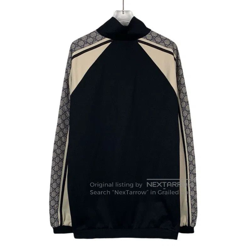 Gucci Gucci Black side logo jacquard stand-up collar zipper long Size US M / EU 48-50 / 2 - 2 Thumbnail