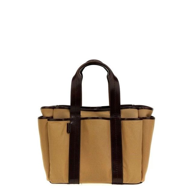 Max Mara MAX MARA Garden Brown Cotton Tote Bag New Size ONE SIZE - 1 Thumbnail