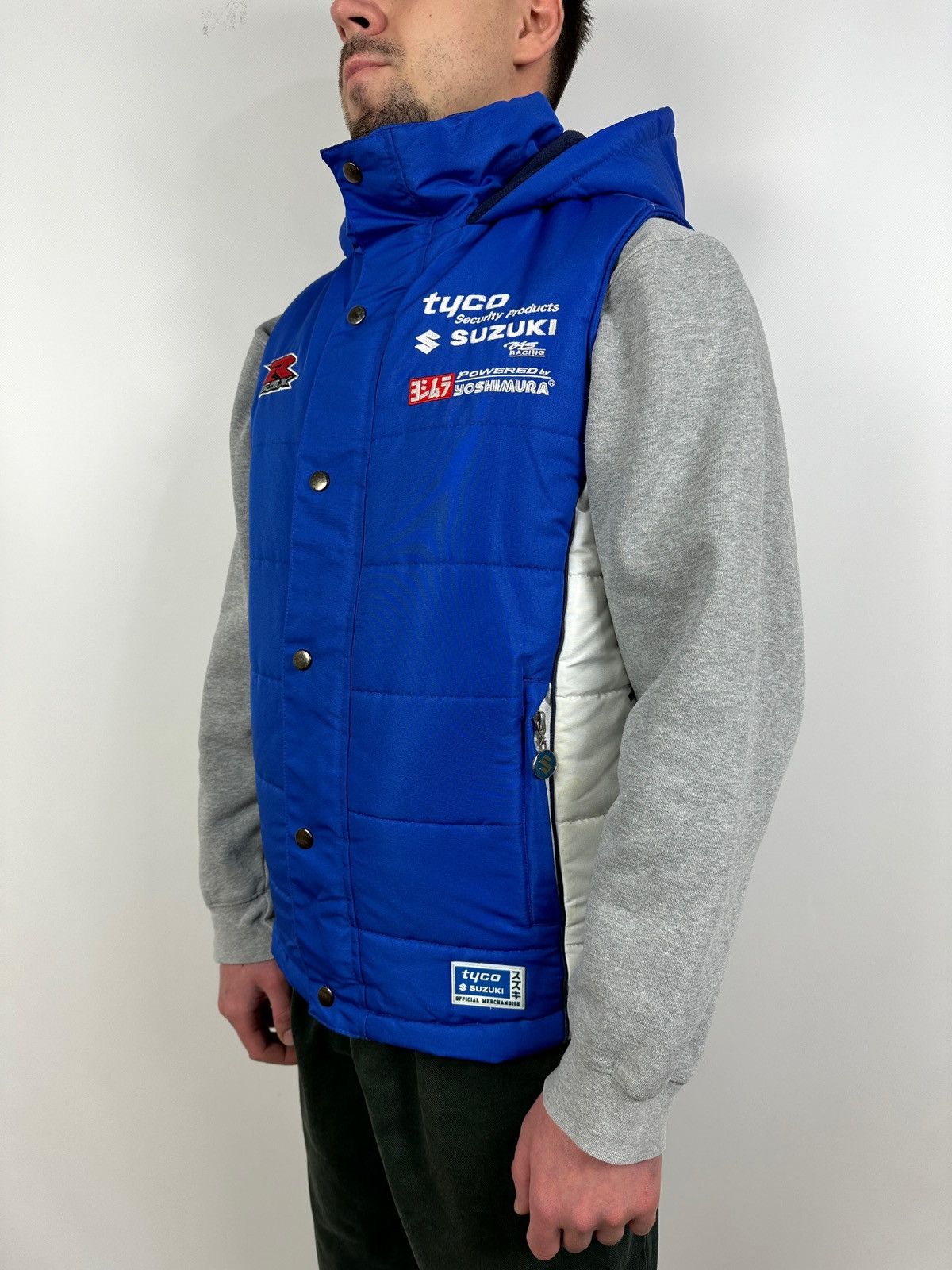 Formula 1 Suzuki GSXR Tyco TAS Racing Blue Motorcycle Fleece Vest Size US S / EU 44-46 / 1 - 2 Thumbnail