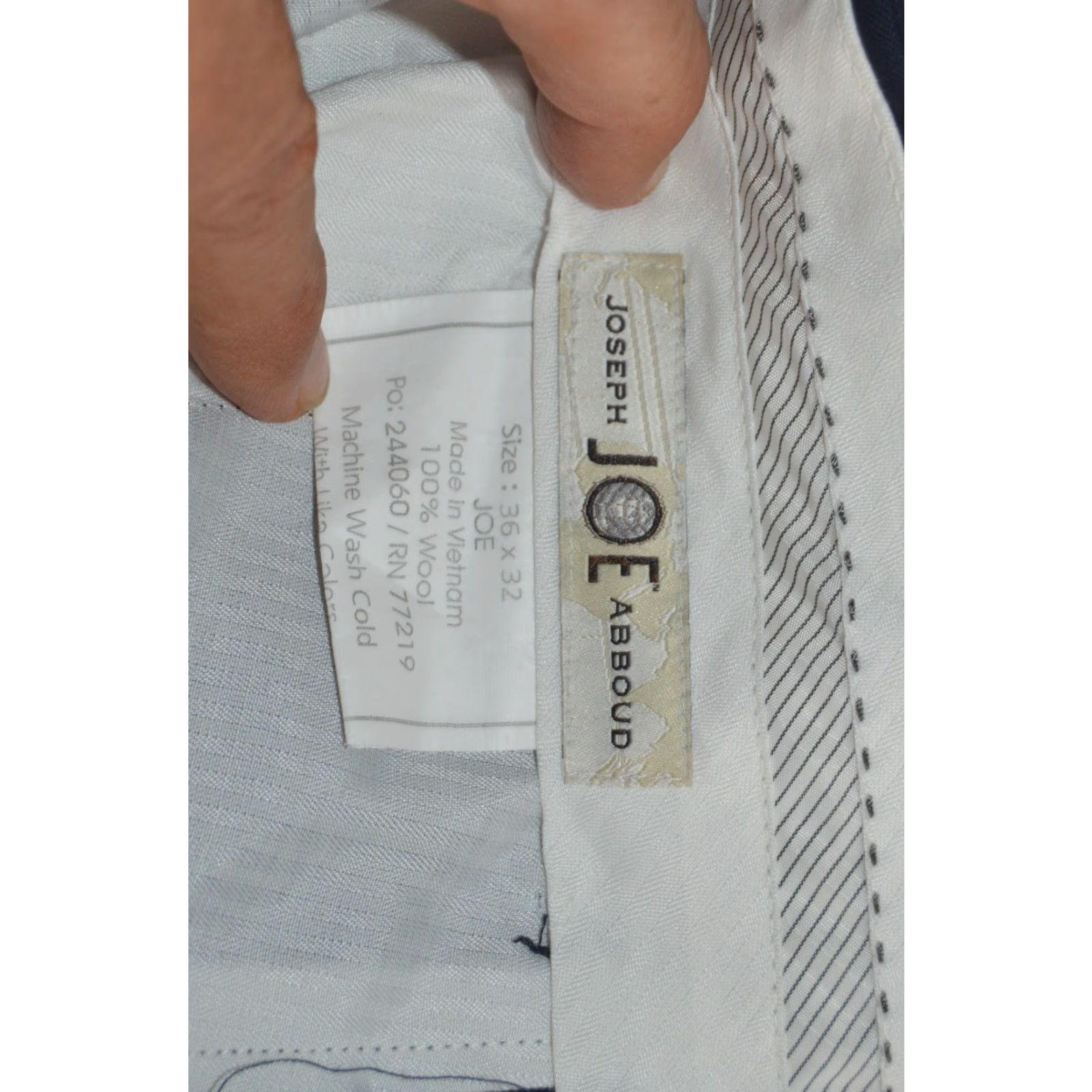 Joseph Abboud Joseph Abboud Blue Wool Straight Men's Pants 36x32 Joe Size US 36 / EU 52 - 5 Thumbnail
