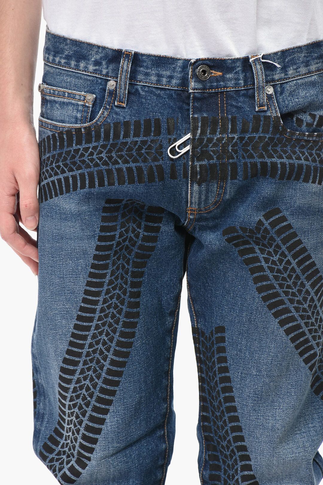 Off-White og1mm0526 Skinny Fit Jeans in Blue/Black Size US 31 - 3 Thumbnail