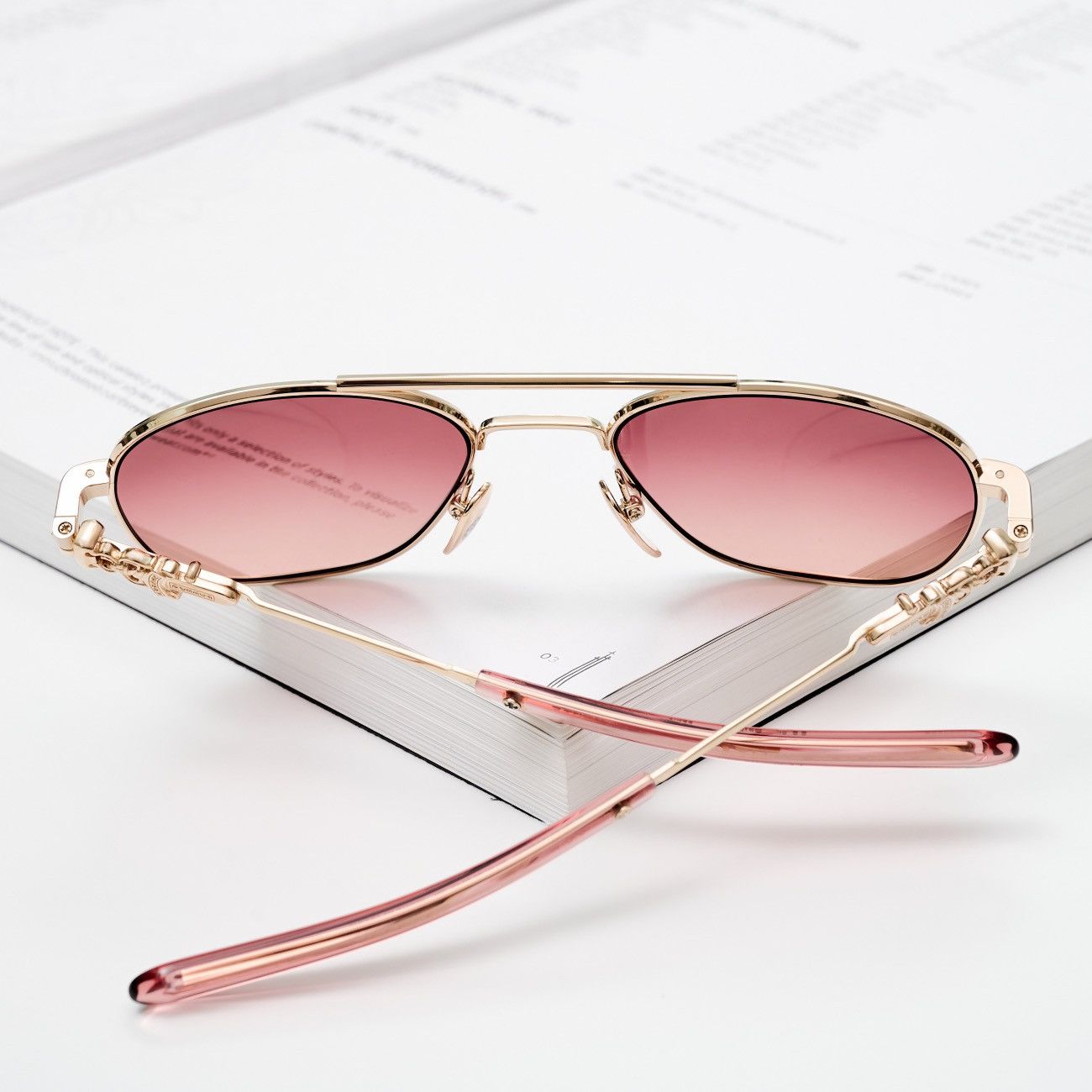 Chrome Hearts CHROME HEARTS WENCE GOLD PLATED - SWEET ROSE SUNGLASSES Size ONE SIZE - 6 Thumbnail