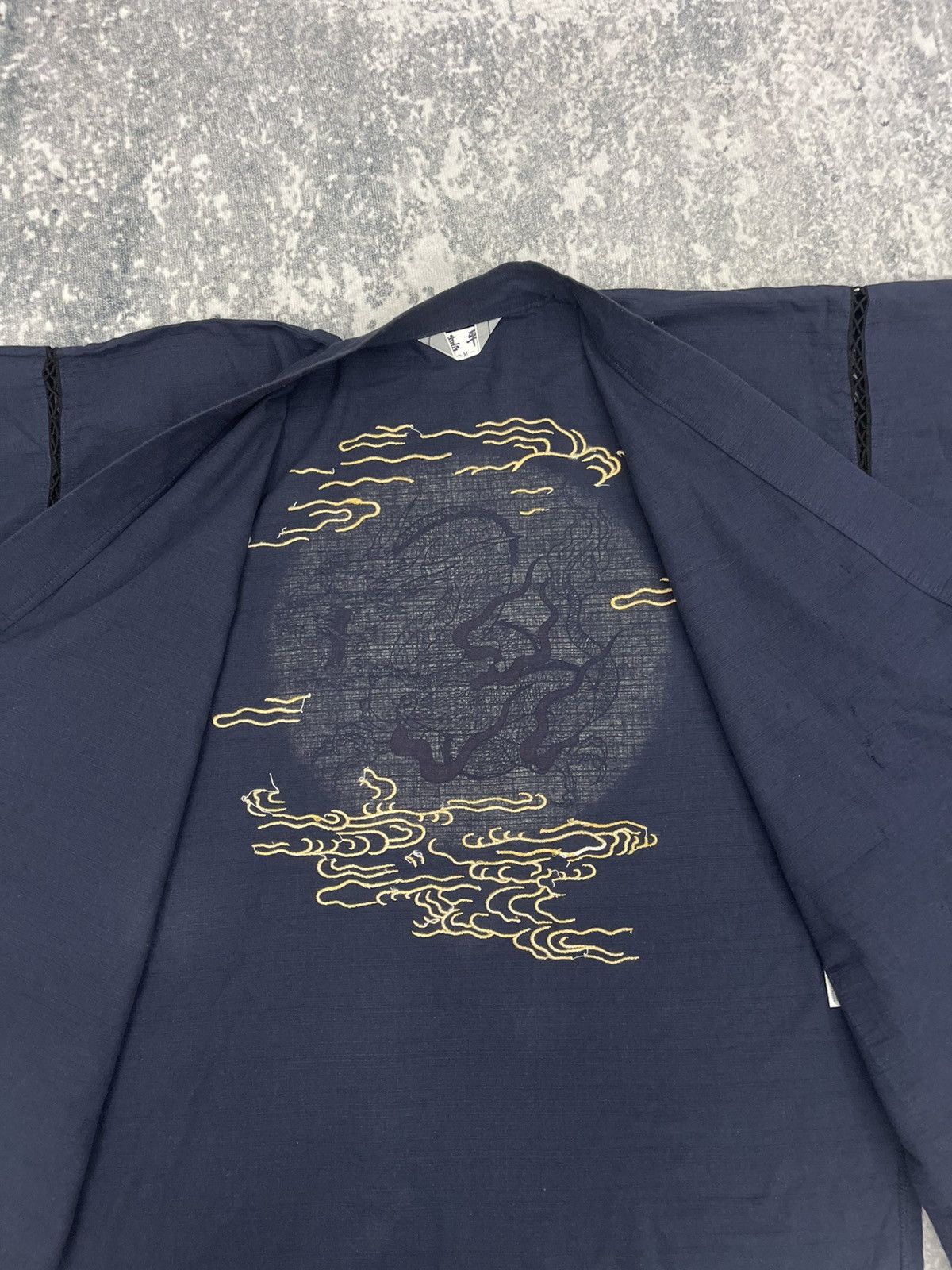 Japanese Brand Dragon Embroidered Vintage Kimono – Bold Back Logo Design Size US M / EU 48-50 / 2 - 3 Thumbnail