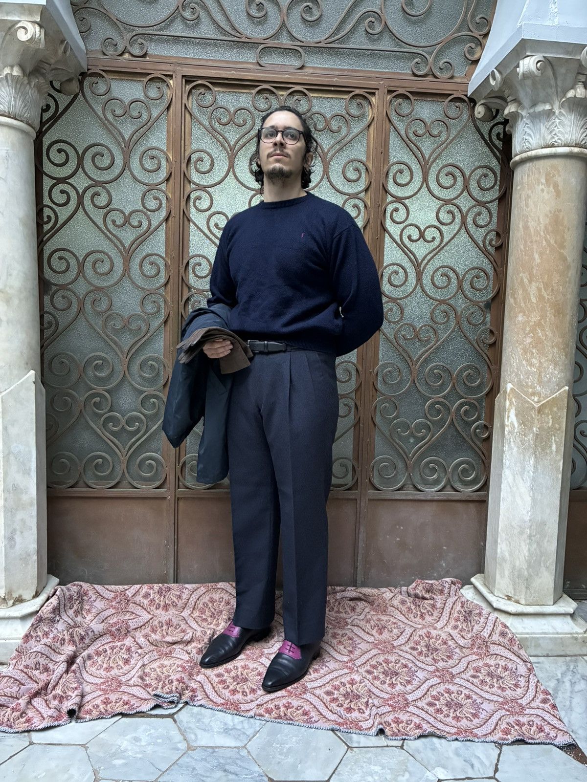 Yves Saint Laurent YVE SAINT LAURENT PURE WOOL KNITTED JUMPER Size US L / EU 52-54 / 3 - 11 Thumbnail