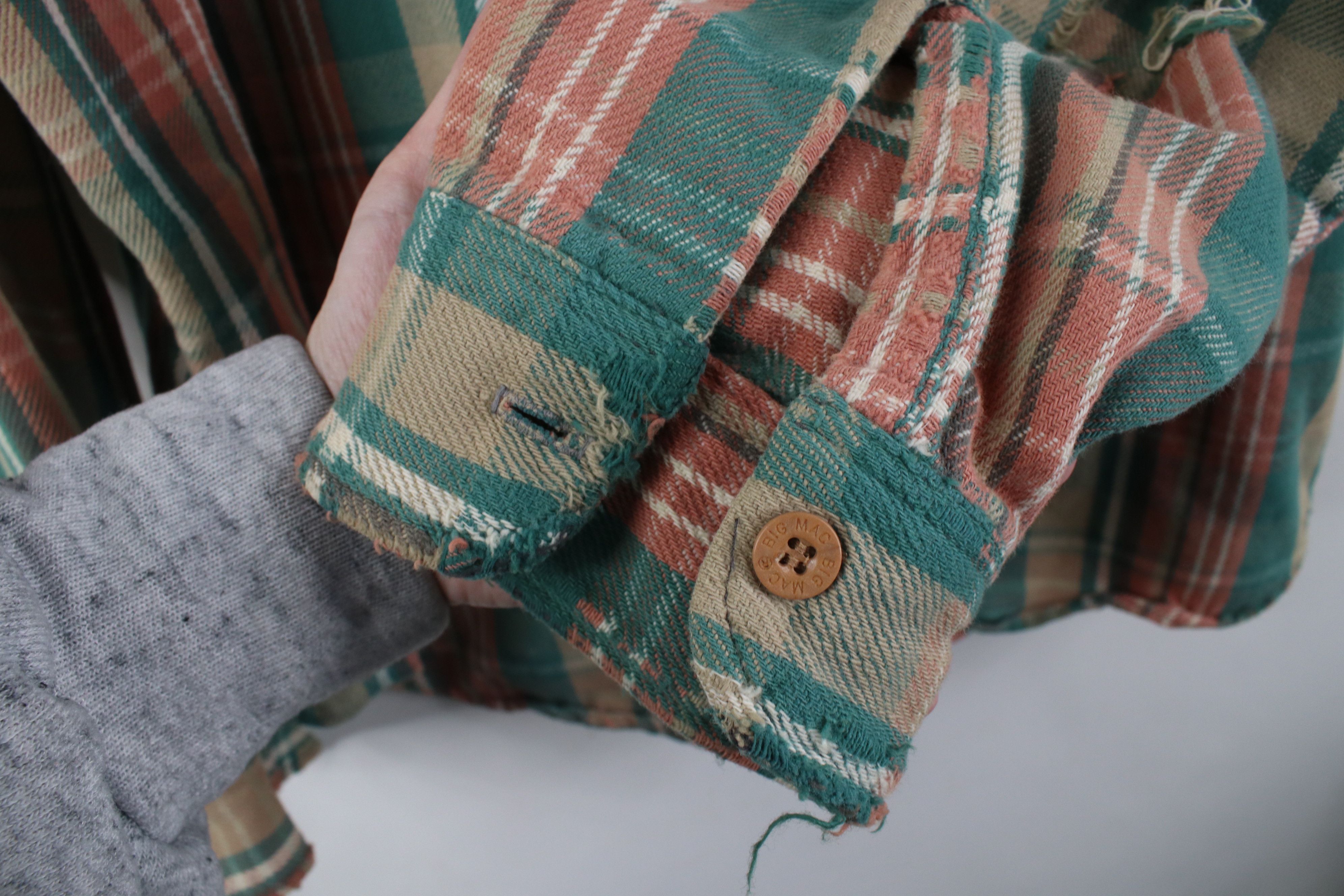 Vintage AS IS Vintage 70s Big Mac Collared Button Shirt Plaid USA Size US XL / EU 56 / 4 - 8 Thumbnail