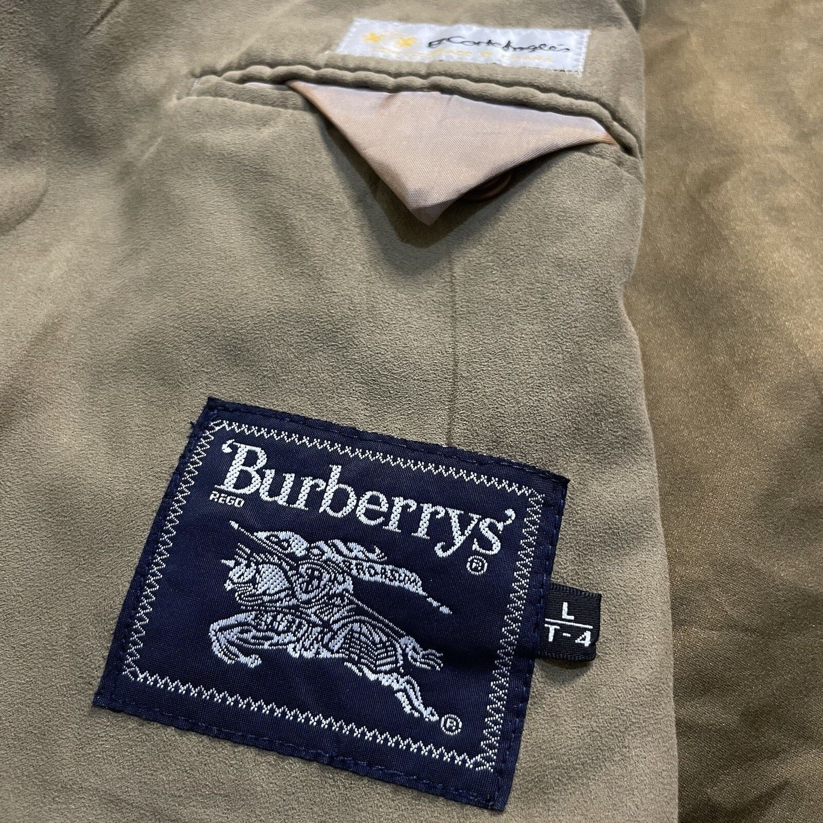 Burberry vintage burberry coat jacket FAUX SUEDE lightweight overcoat Size US L / EU 52-54 / 3 - 7 Thumbnail