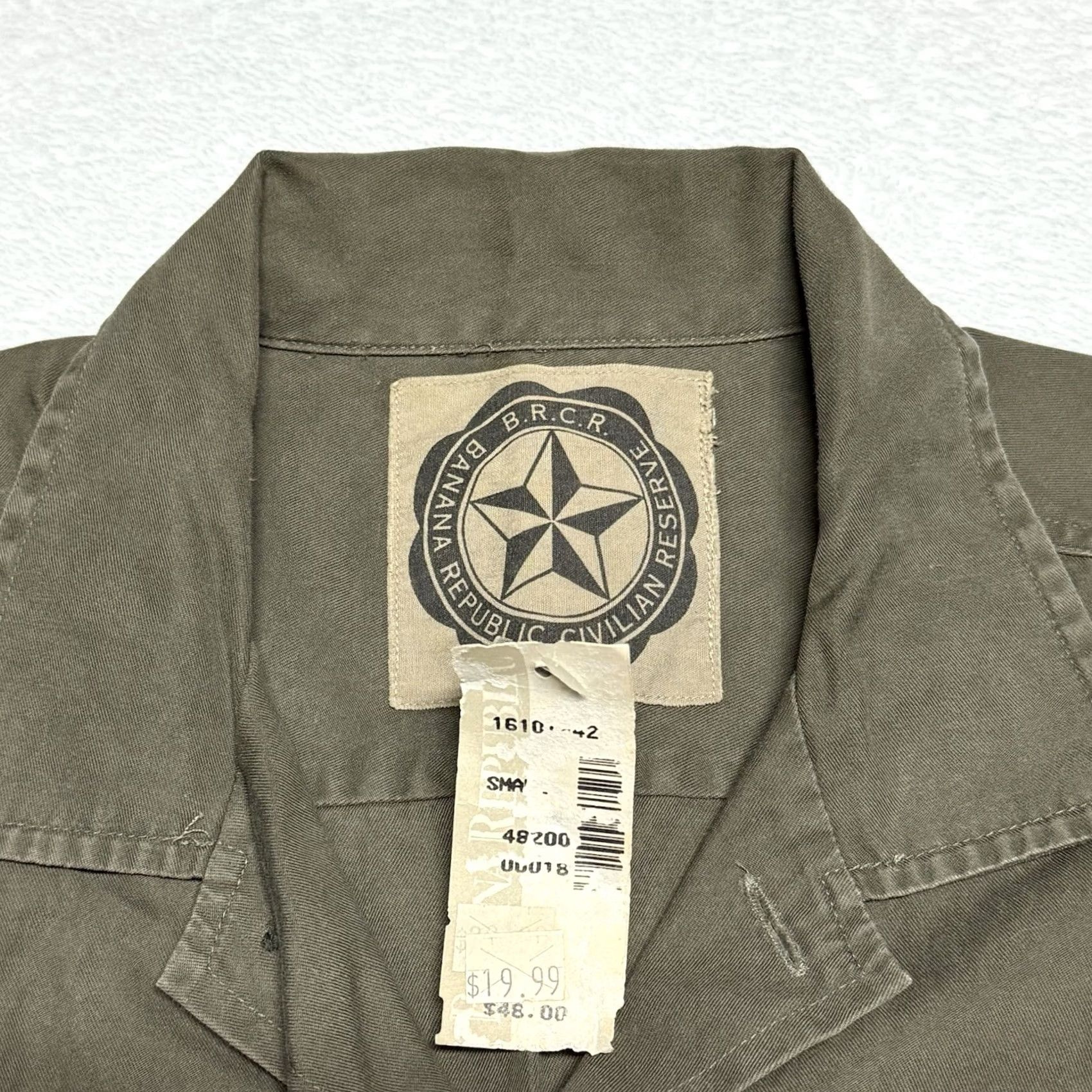 Banana Republic VINTAGE Banana Republic Shirt Small Men Civilian Reserve BRCR Military Field Button NWT Size US S / EU 44-46 / 1 - 3 Thumbnail
