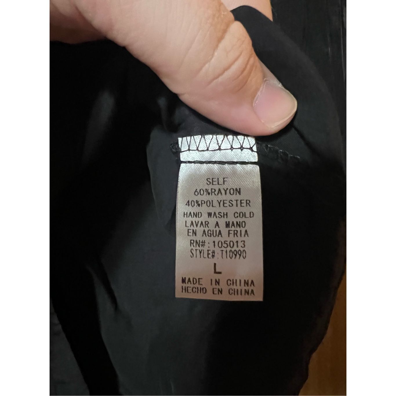 Other Woman’s Black Button Up Top With Rhinestone Fringe Woman’s S Size L / US 10 / IT 46 - 7 Thumbnail