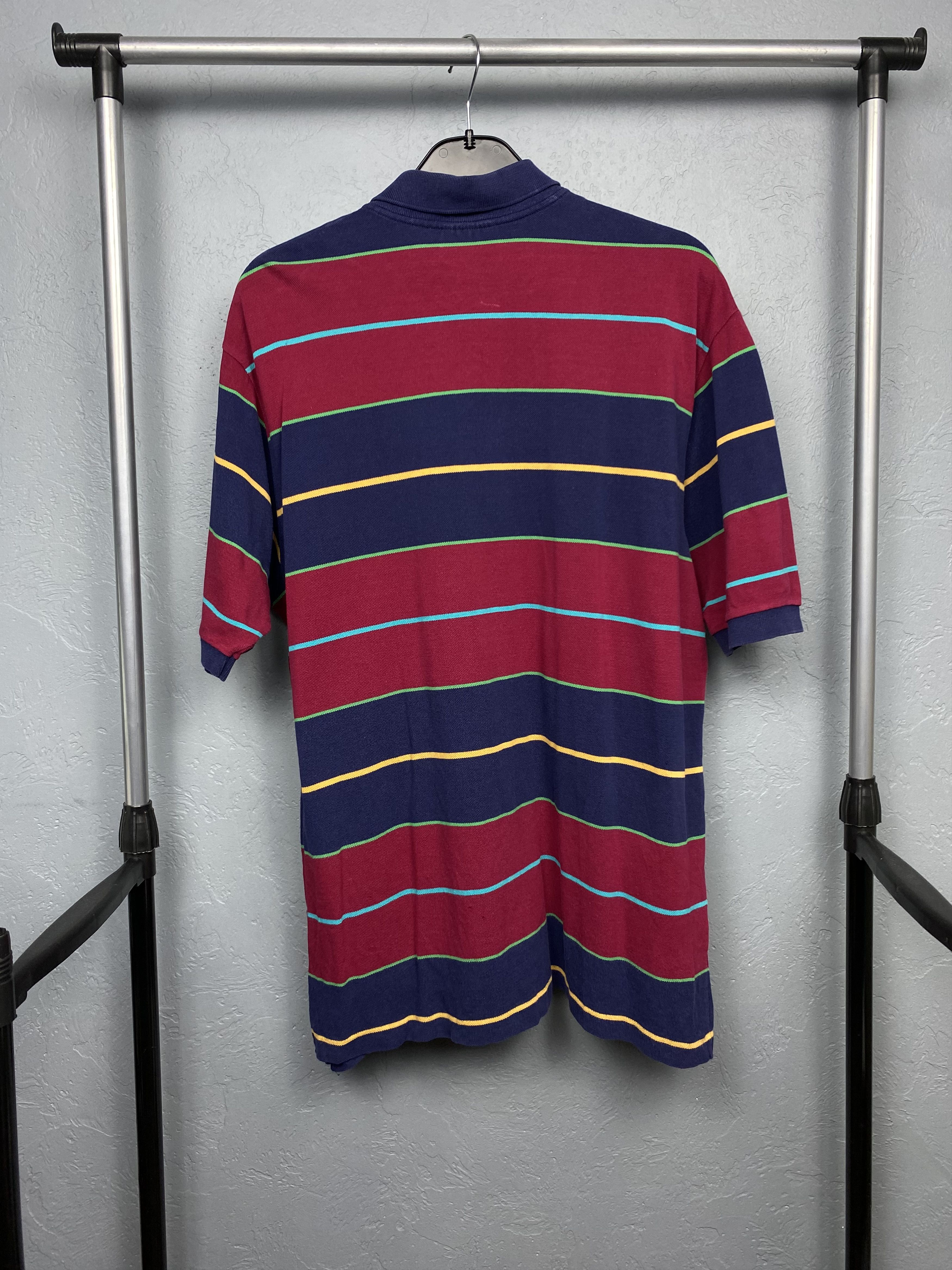 Lacoste × Vintage Lacoste 90s Vintage Mens Striped Polo Shirt Size 8 XXL Size US XXL / EU 58 / 5 - 7 Thumbnail