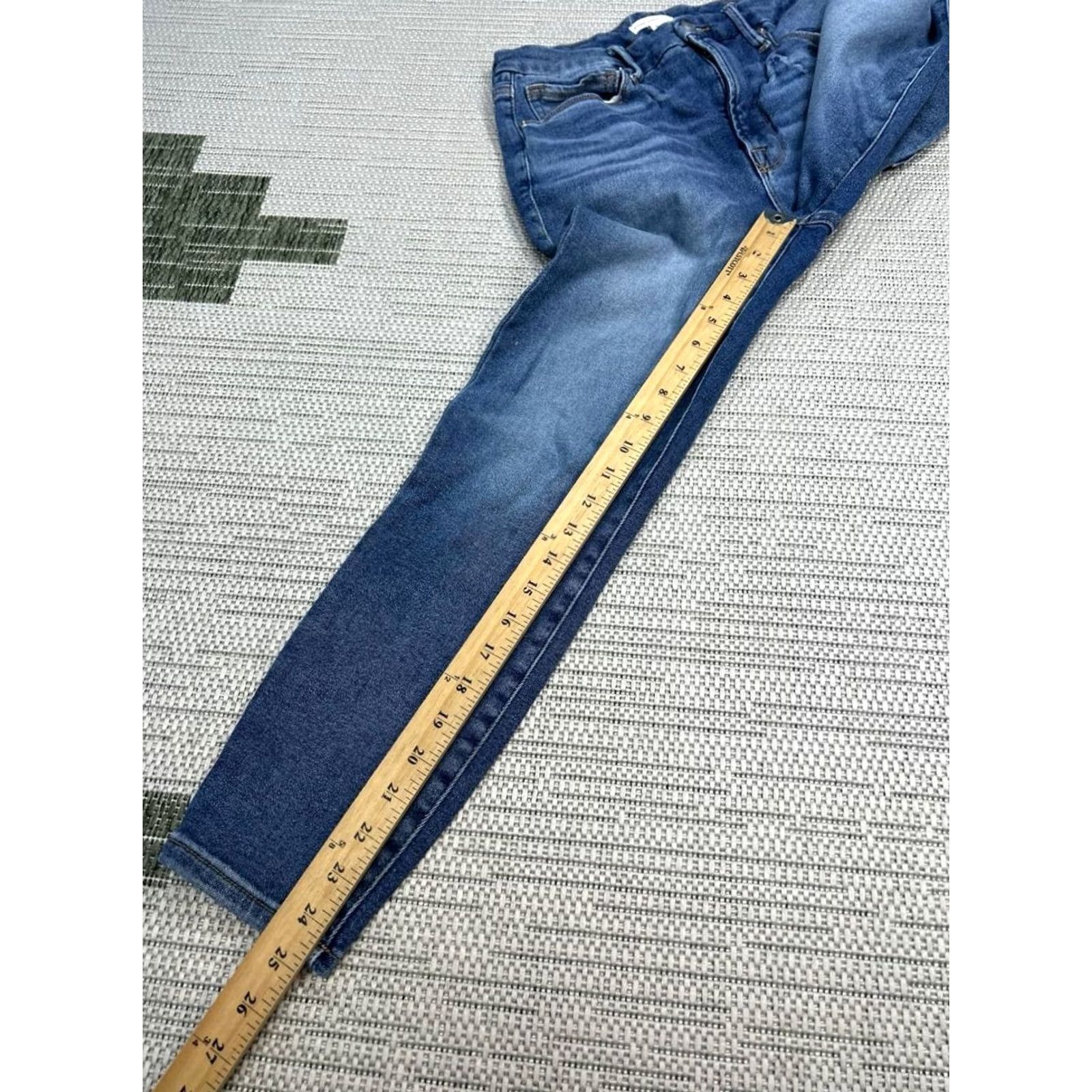 Good American Good American Good Waist Cropped Skinny Jeans Womens 10 Blue Denim Cotton 26x24 Jeans Regular Womens Blue 10s Size 32" / US 10 / IT 46 - 3 Thumbnail