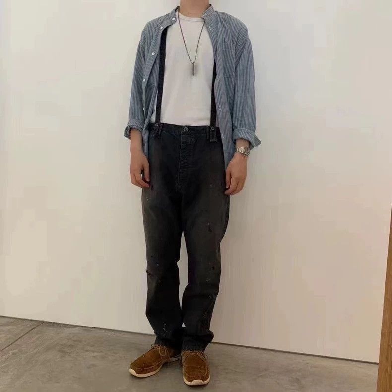 Visvim VISVIM TRAVAILLER BRACES PANTS DMGD BLACK-2506 Size US 26 / EU 42 - 5 Thumbnail