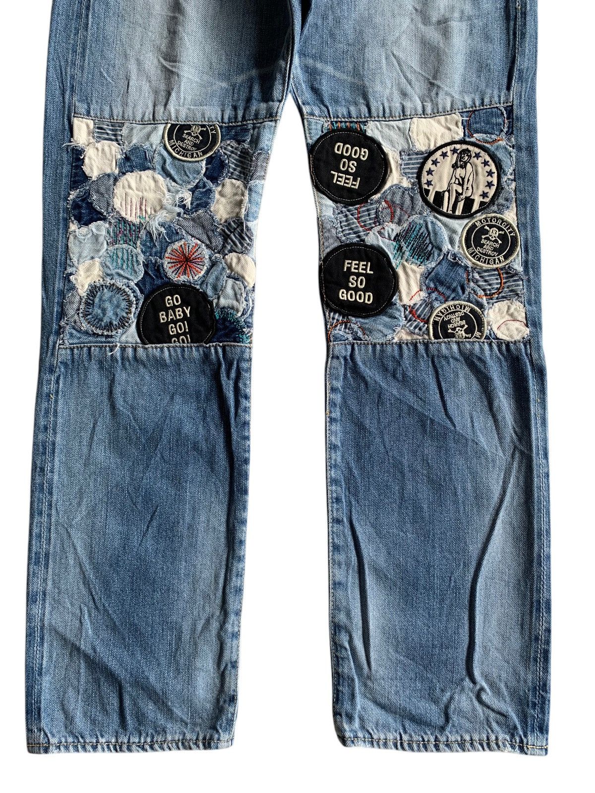 Hysteric Glamour × Japanese Brand HYSTERIC GLAMOUR REWORK LOW RISE SELVEDGE DISTRESSED DENIM🎌 Size US 27 - 7 Thumbnail