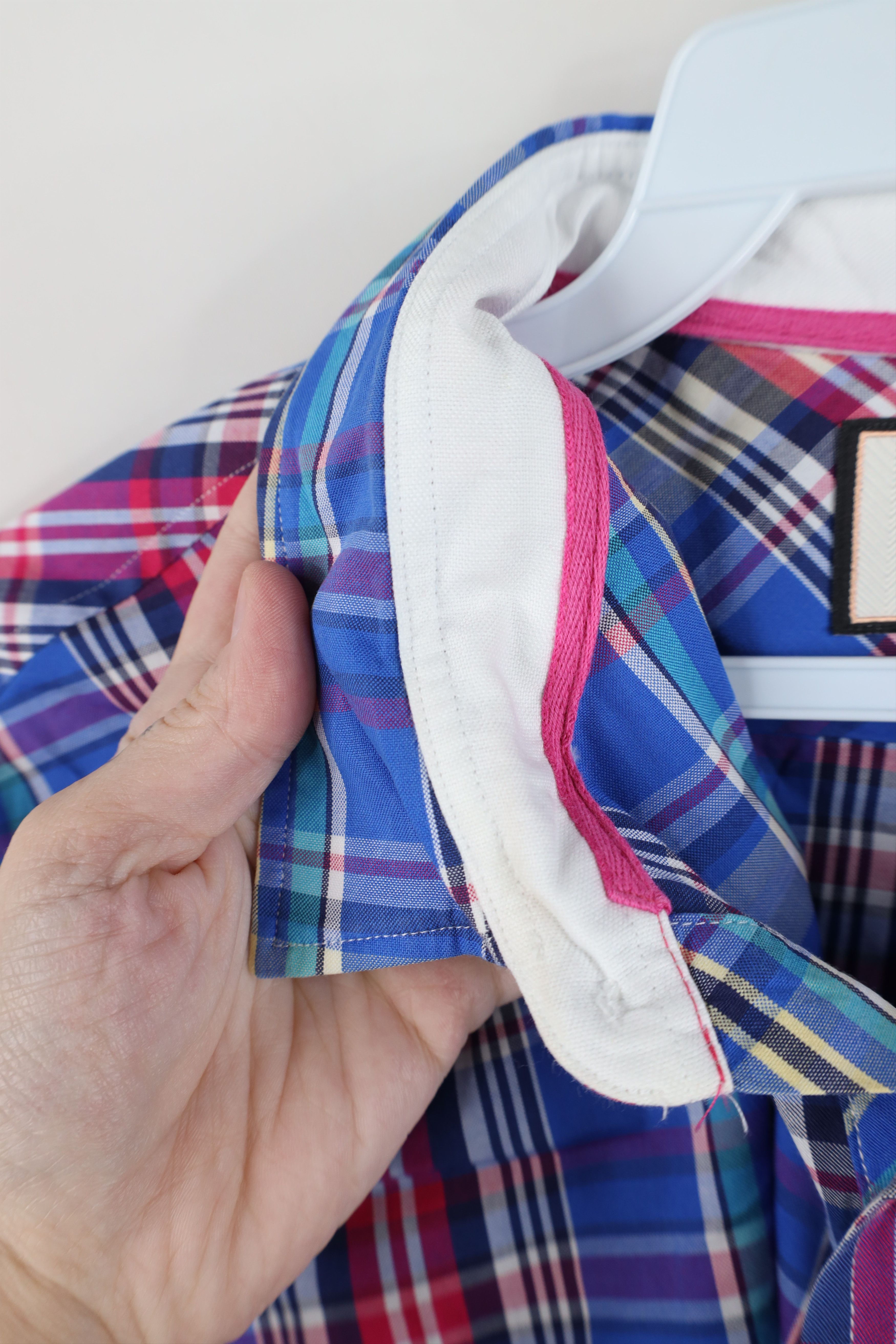Vintage Thomas Pink Madras Plaid Collared Button Shirt Cotton Size US XXL / EU 58 / 5 - 7 Thumbnail