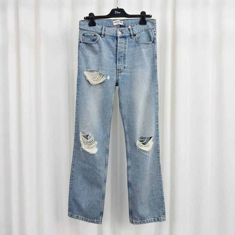 Balenciaga Washed and destroyed jeans