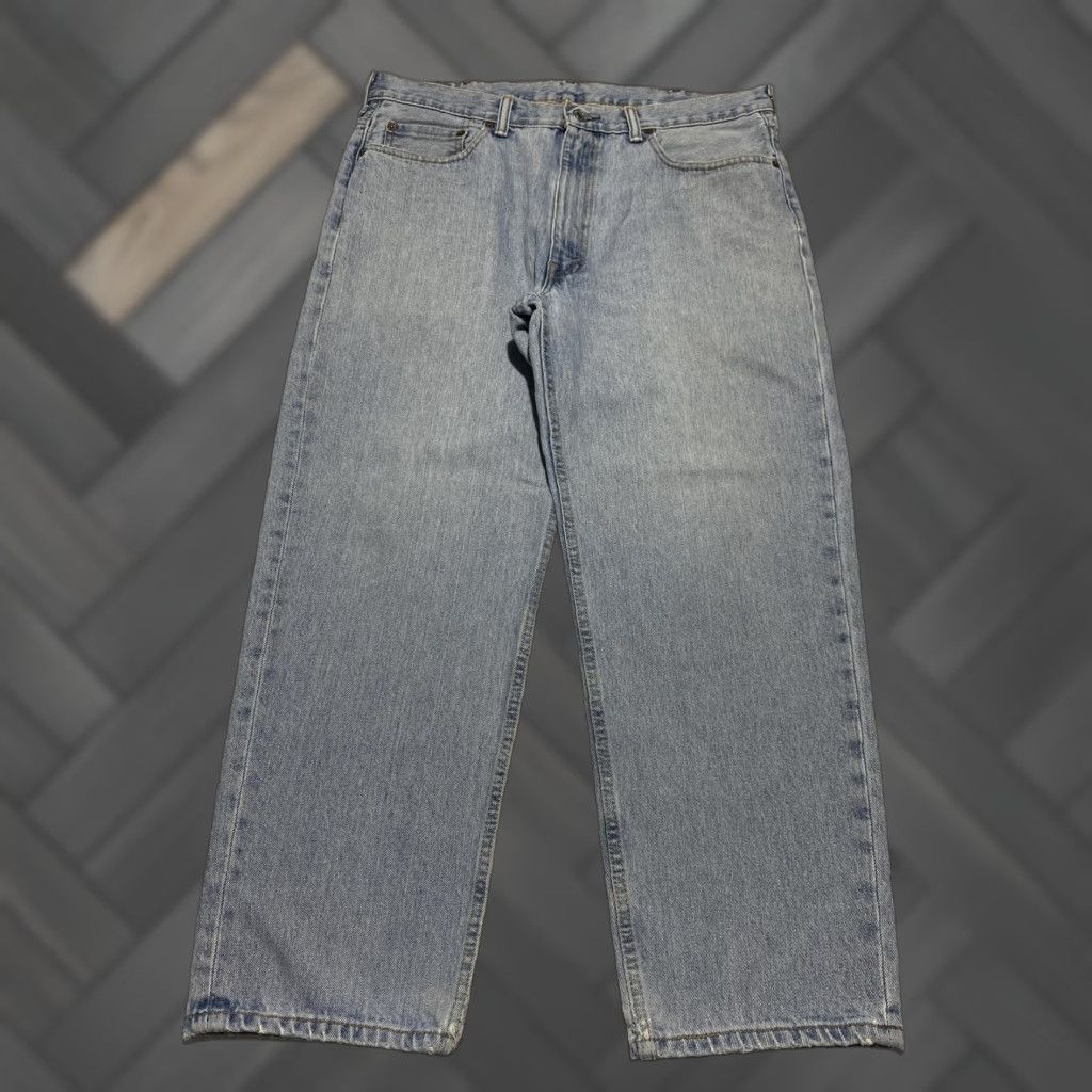 Levi's Levis 550 Jeans Mens 38x29 Blue Relaxed Fit Light Wash Denim Distressed Pants Size US 38 / EU 54 - 1 Thumbnail