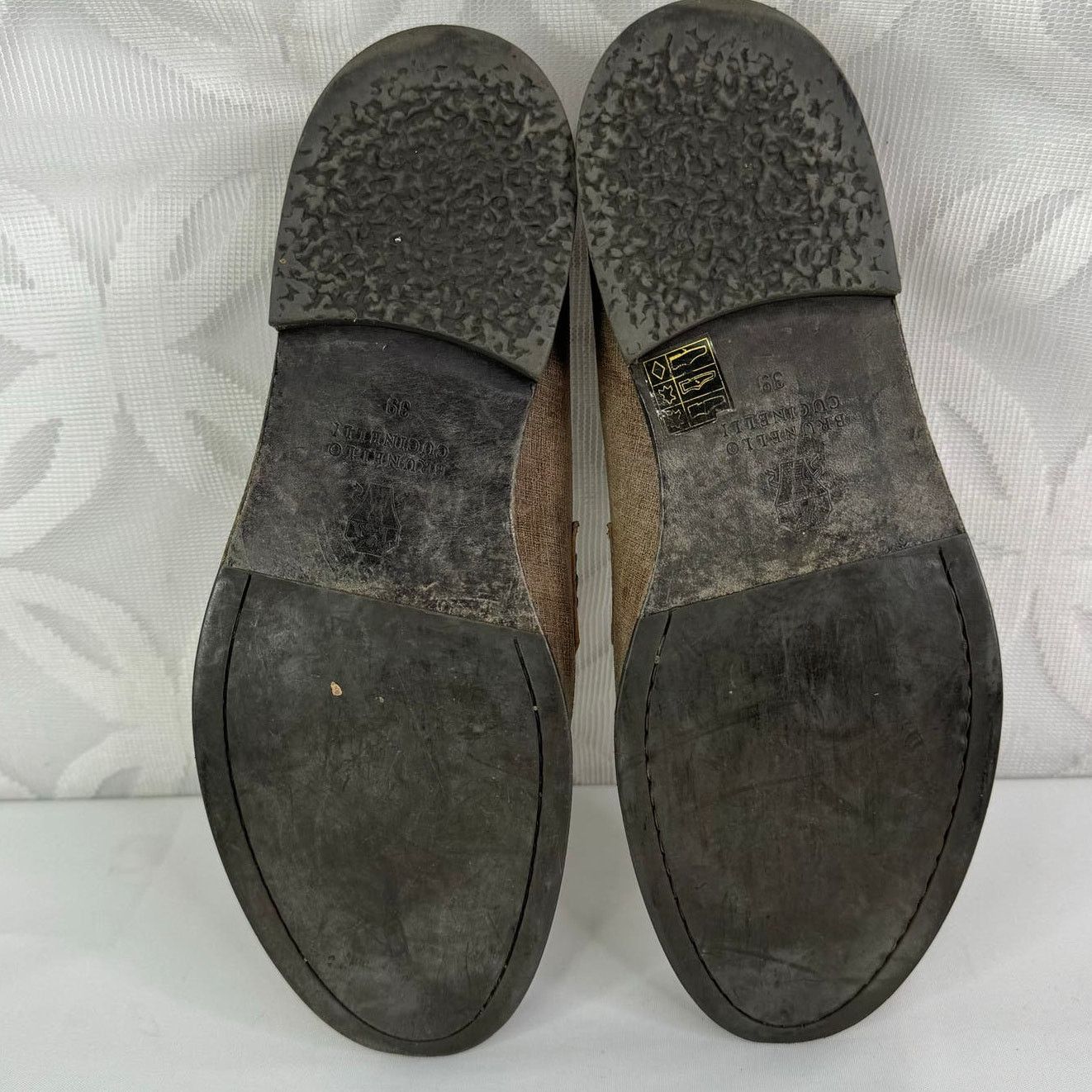 Brunello Cucinelli BRUNELLO CUCINELLI Leather Whipstitch Trim Brown Loafers Size US 6 / EU 39 - 15 Thumbnail