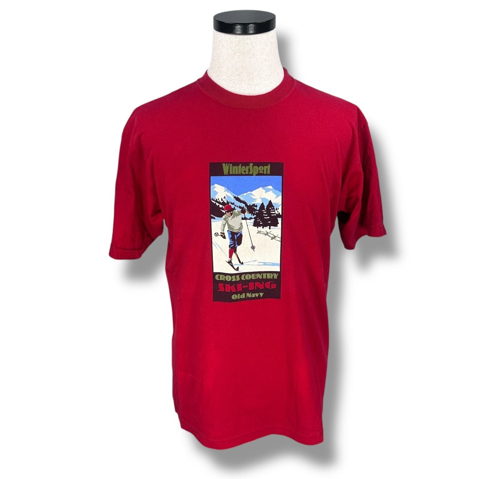 Old Navy Vintage Old Navy Country Skiing T-Shirt Men's Medium Red 90s Size US M / EU 48-50 / 2 - 1 Thumbnail