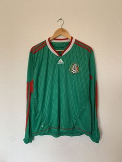 Mexico #14 Chicharito Home Long Sleeves Soccer Country Jersey