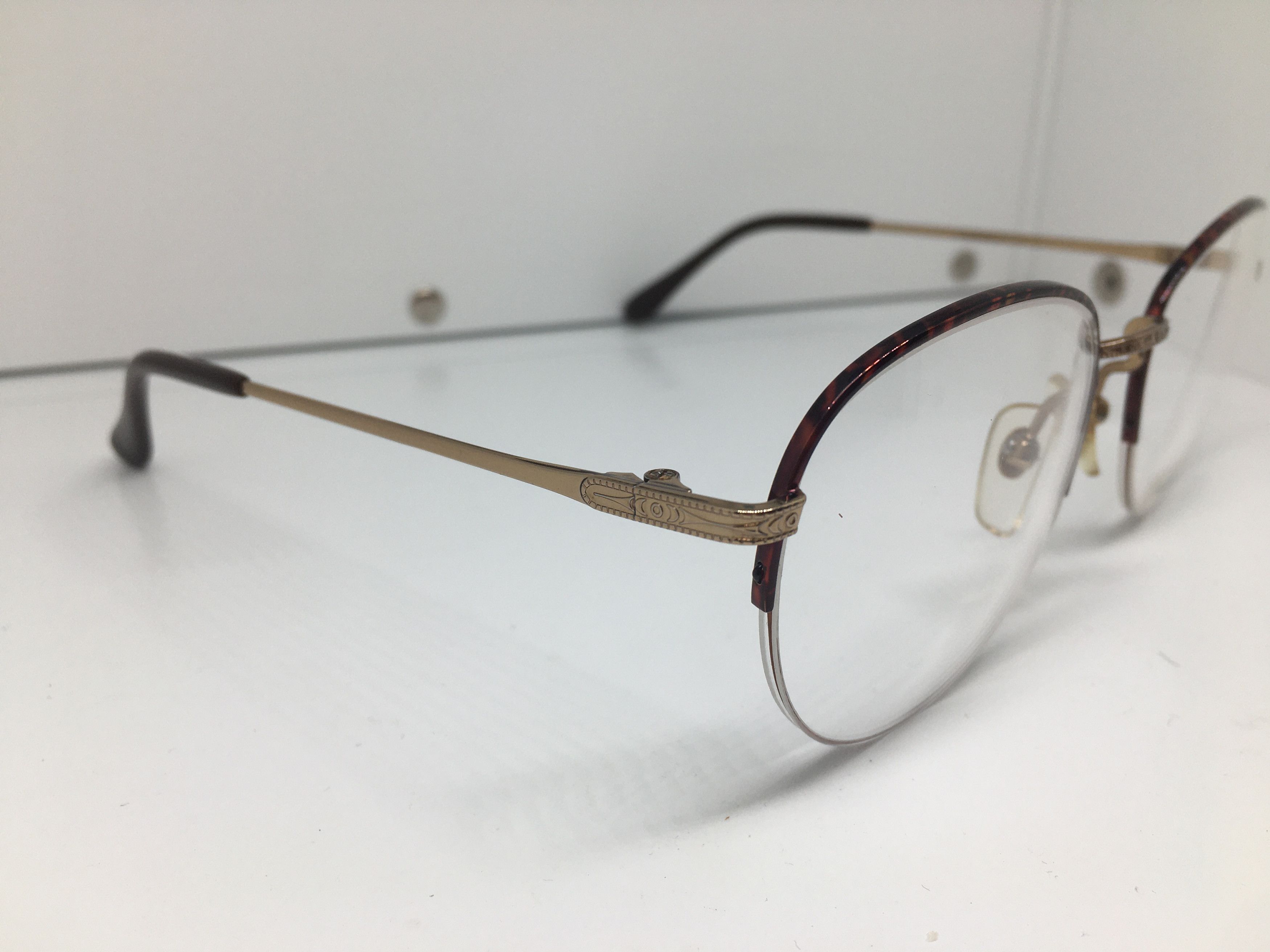 Vintage Vintage Charmant 722 Half Rim RX Eyeglasses Frame Size ONE SIZE - 3 Thumbnail