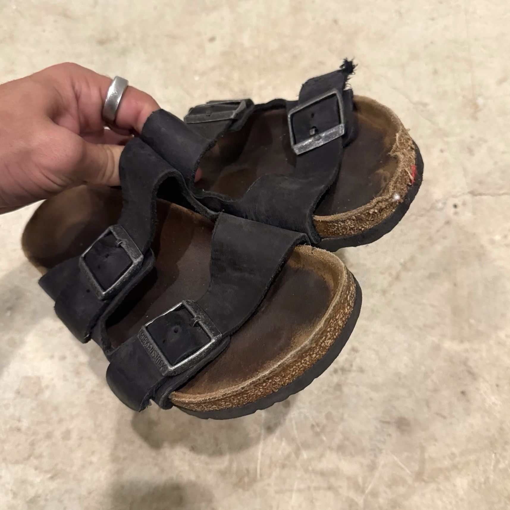 Birkenstock Birkenstock Arizona Black Birko-Flor Slide Sandals 37 EU Women 6-6.5 US Size US 6 / IT 36 - 4 Thumbnail