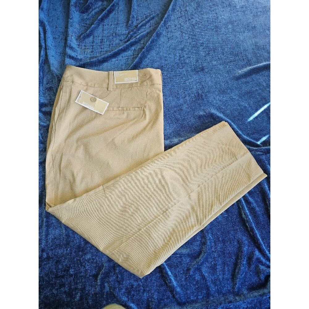 Michael Kors Michael Kors Miranda Khaki Pants Mid Rise Ankle Stretch Cot Size 42" / US 20 - 2 Thumbnail