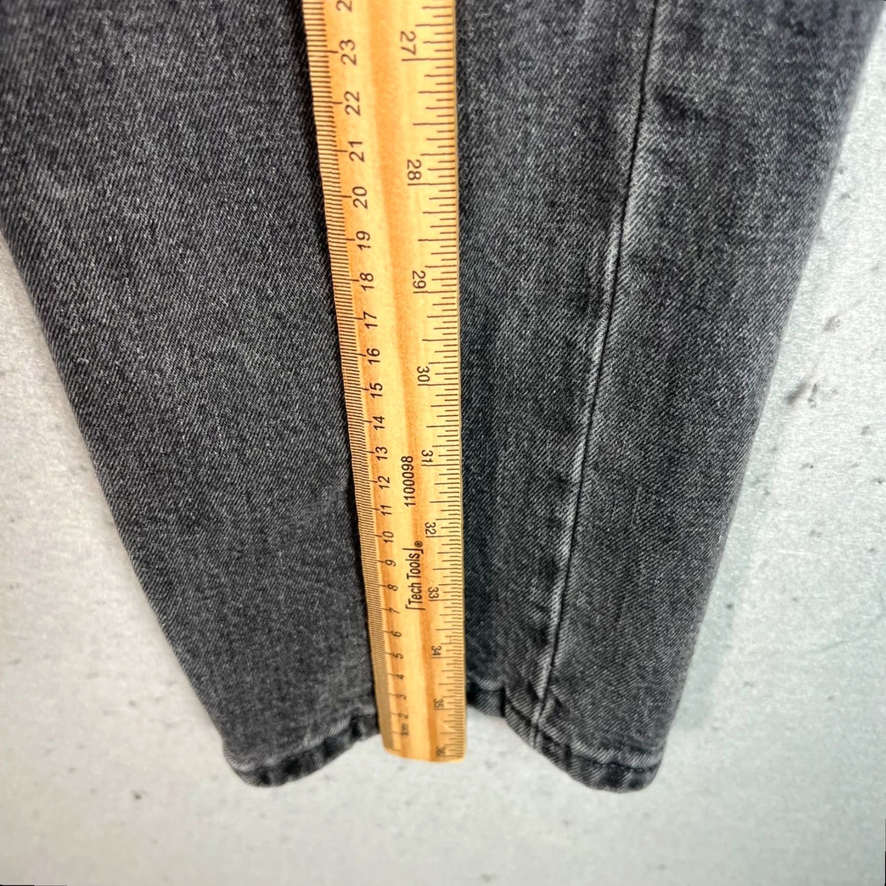 Tommy Hilfiger Tommy Jeans Womens Black Denim Jeans Size 27 x 30 Straight High Rise 5-Pocket Logo Vintage: No Size 27" / US 4 / IT 40 - 7 Thumbnail